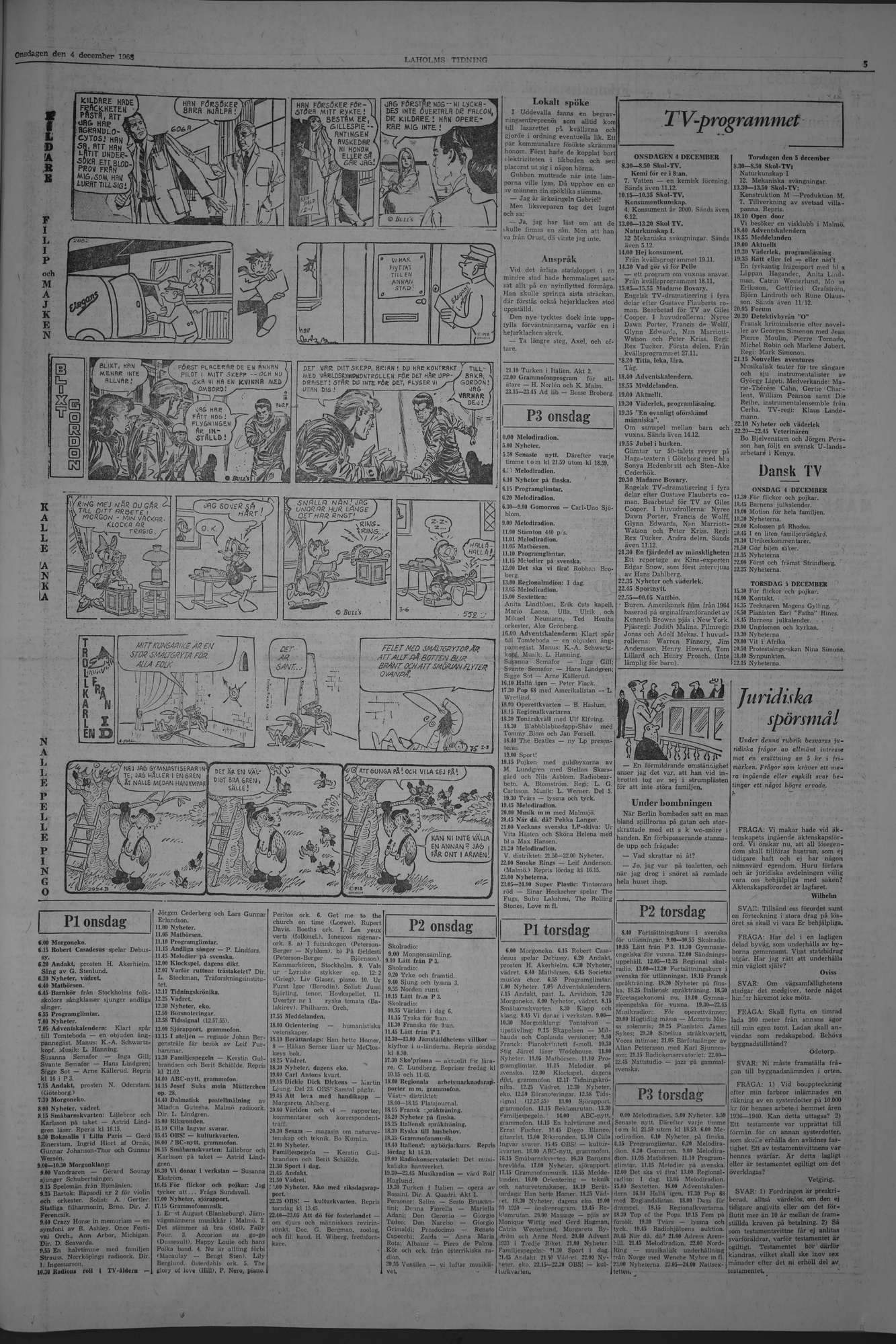 Laholms Tidning Onsdag 4 december 1968, sida 5