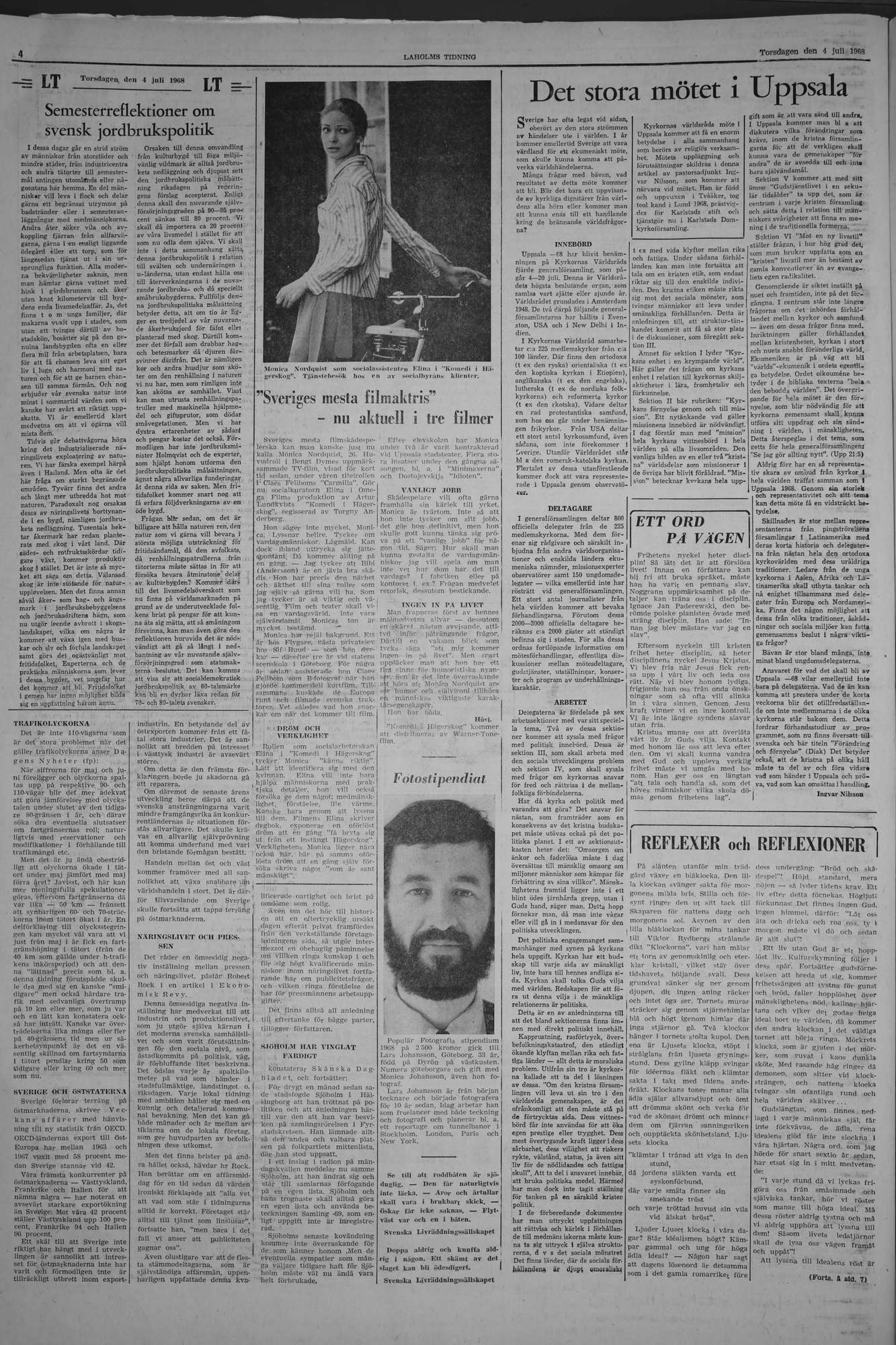 Laholms Tidning Torsdag 4 juli 1968, sida 4