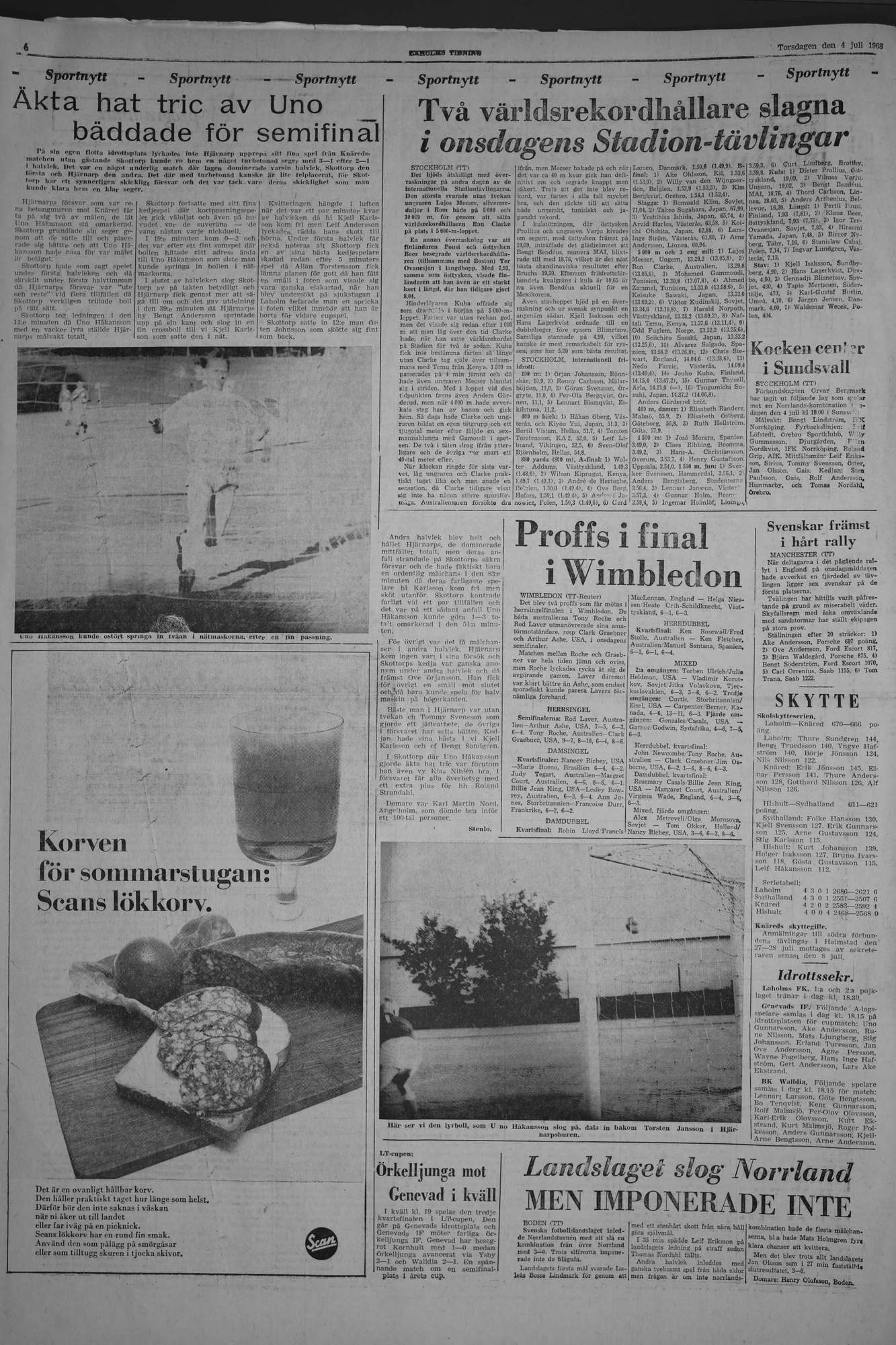 Laholms Tidning Torsdag 4 juli 1968, sida 6