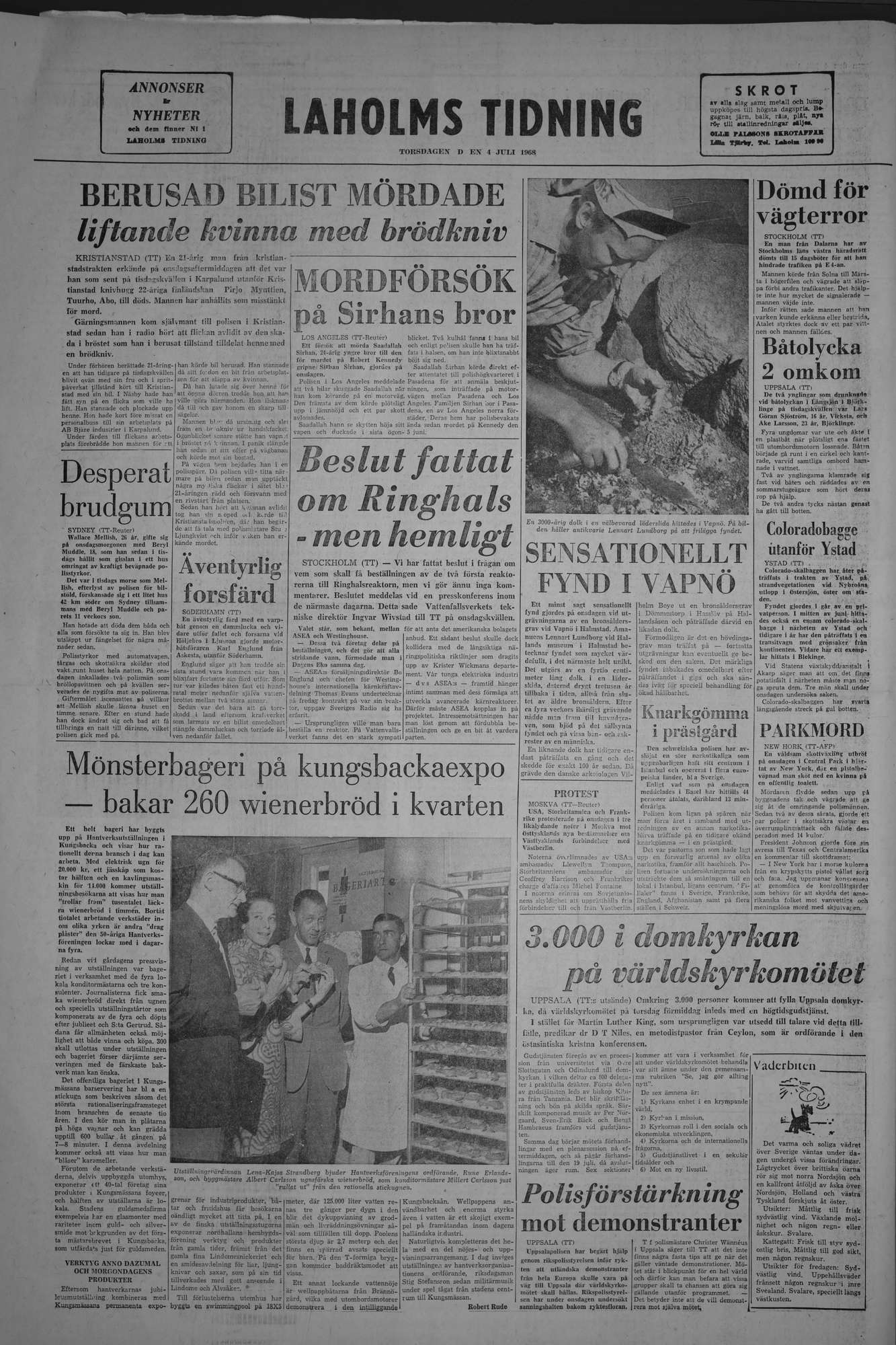 Laholms Tidning Torsdag 4 juli 1968, sida 8