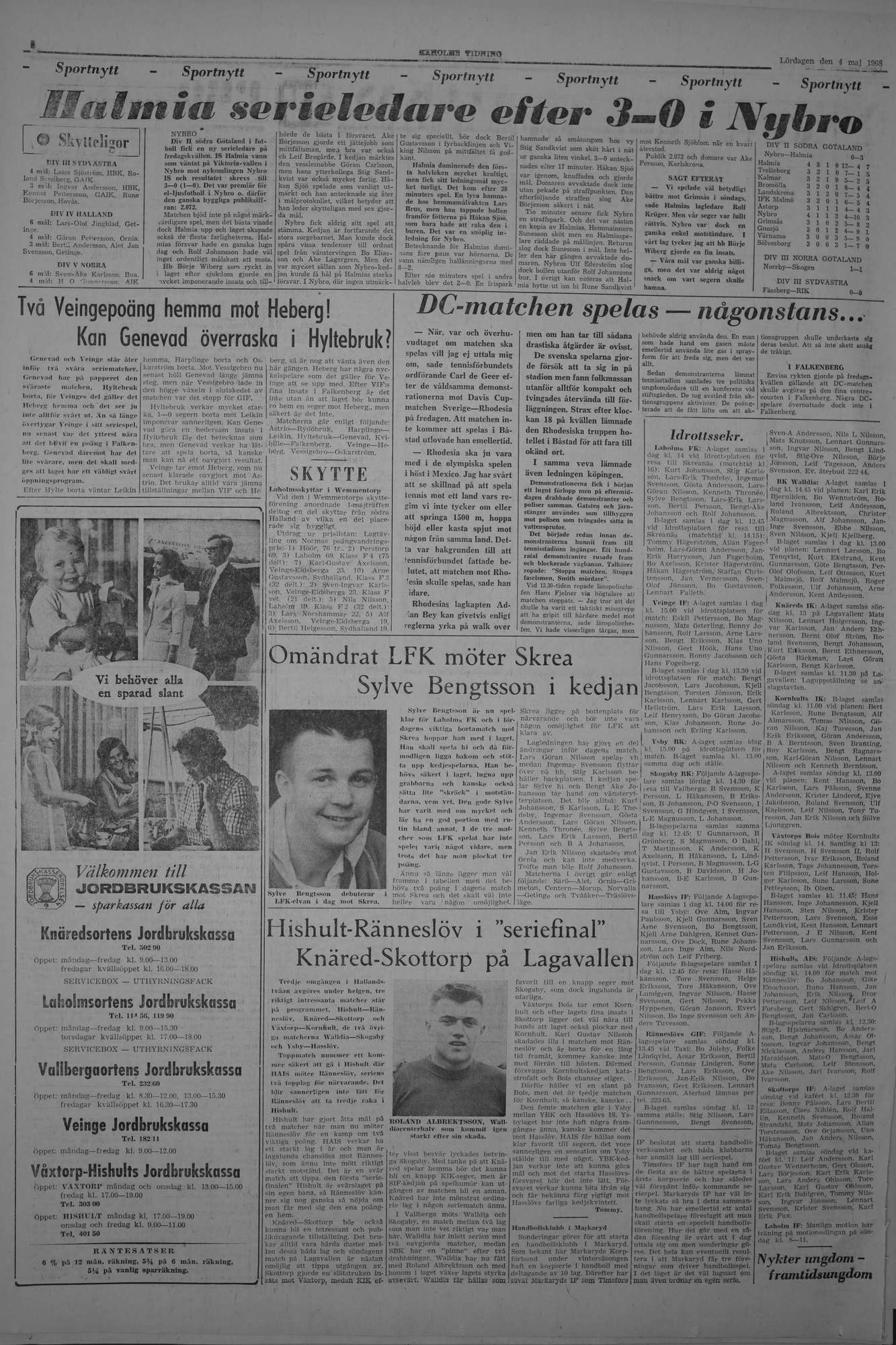 Laholms Tidning Lördag 4 maj 1968, sida 6