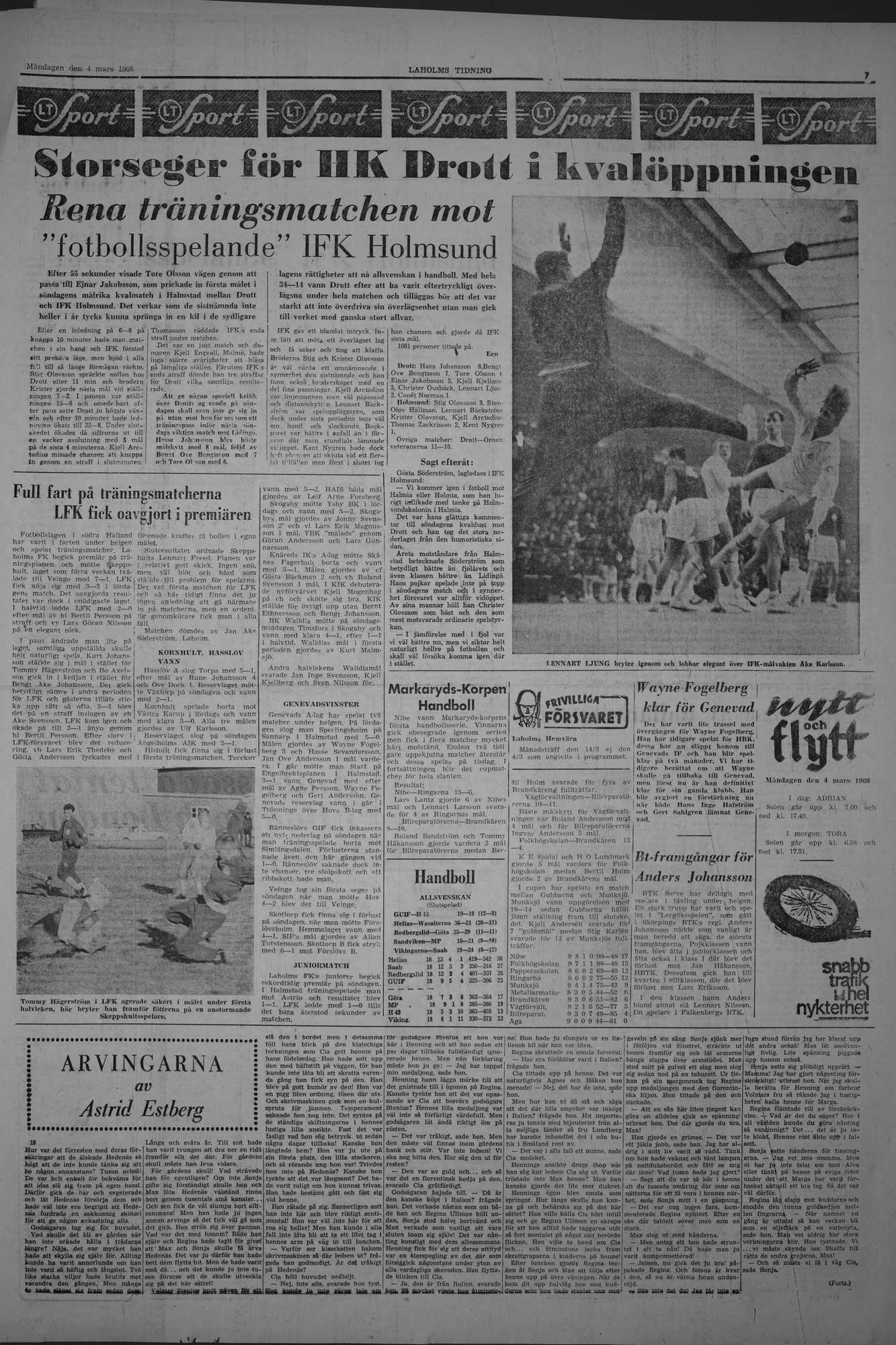 Laholms Tidning Måndag 4 mars 1968, sida 7
