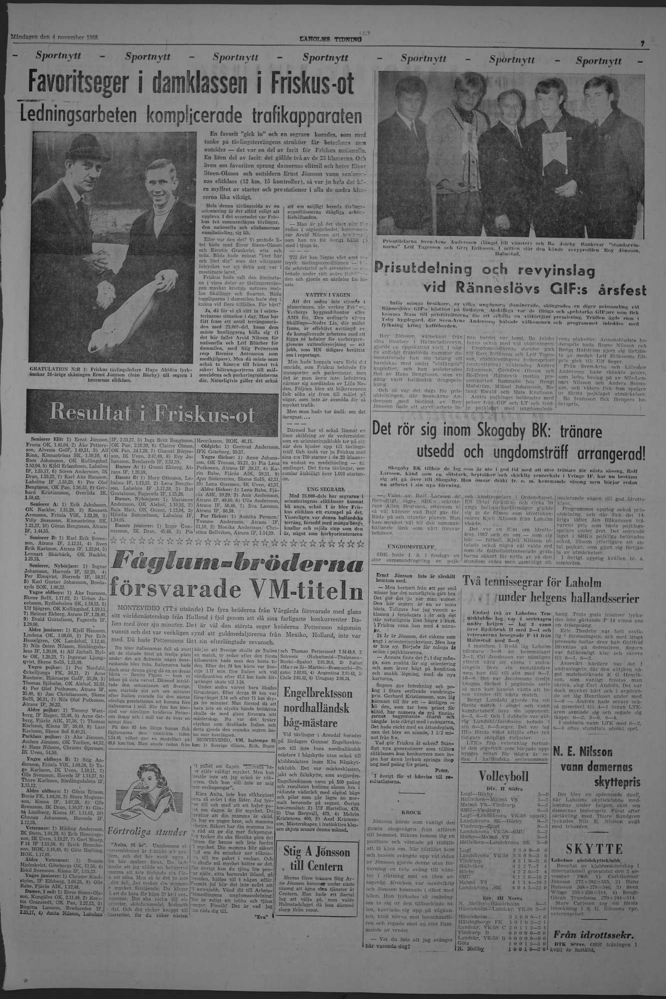 Laholms Tidning Måndag 4 november 1968, sida 7