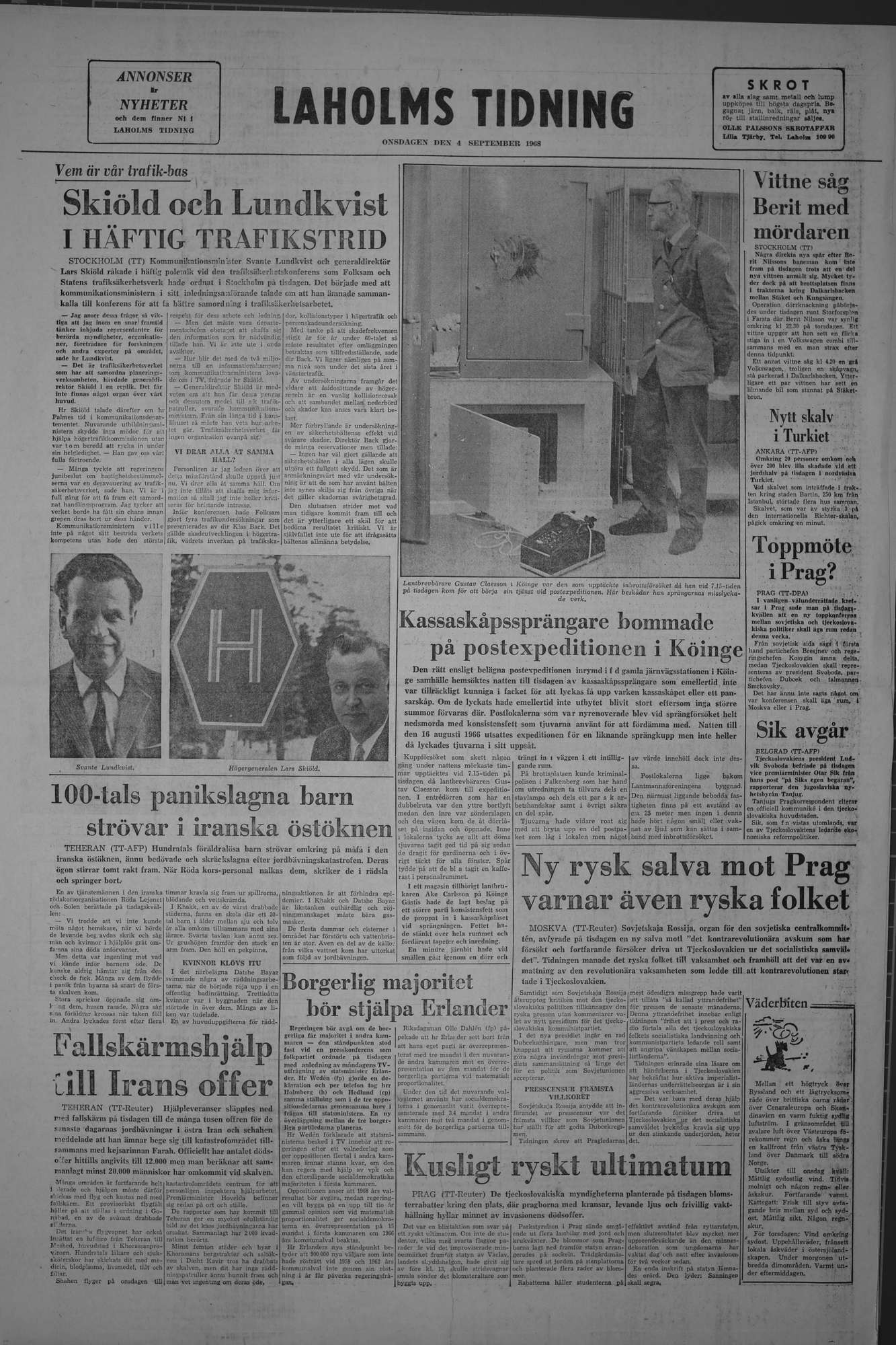 Laholms Tidning Onsdag 4 september 1968, sida 8