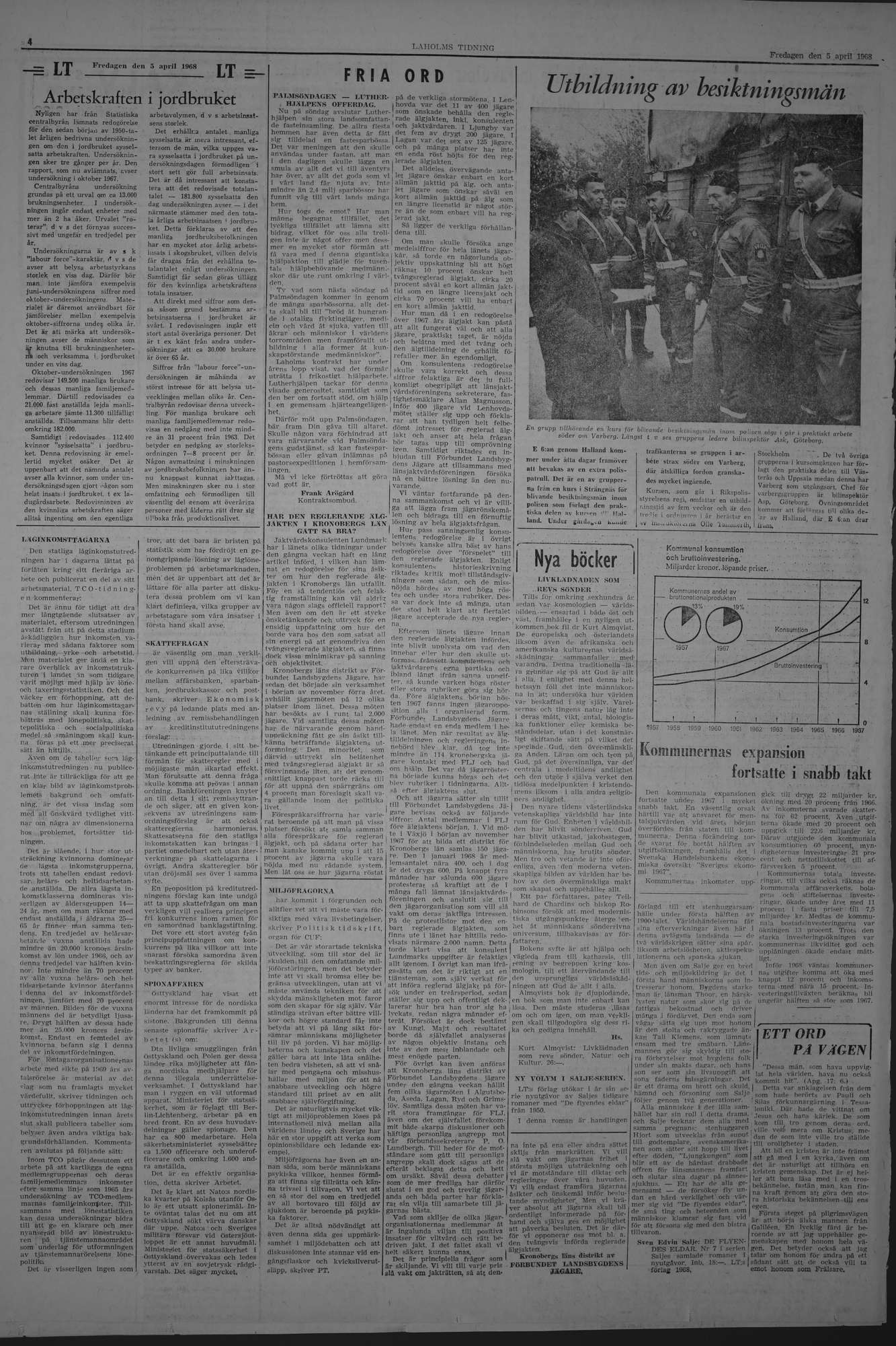 Laholms Tidning Fredag 5 april 1968, sida 4
