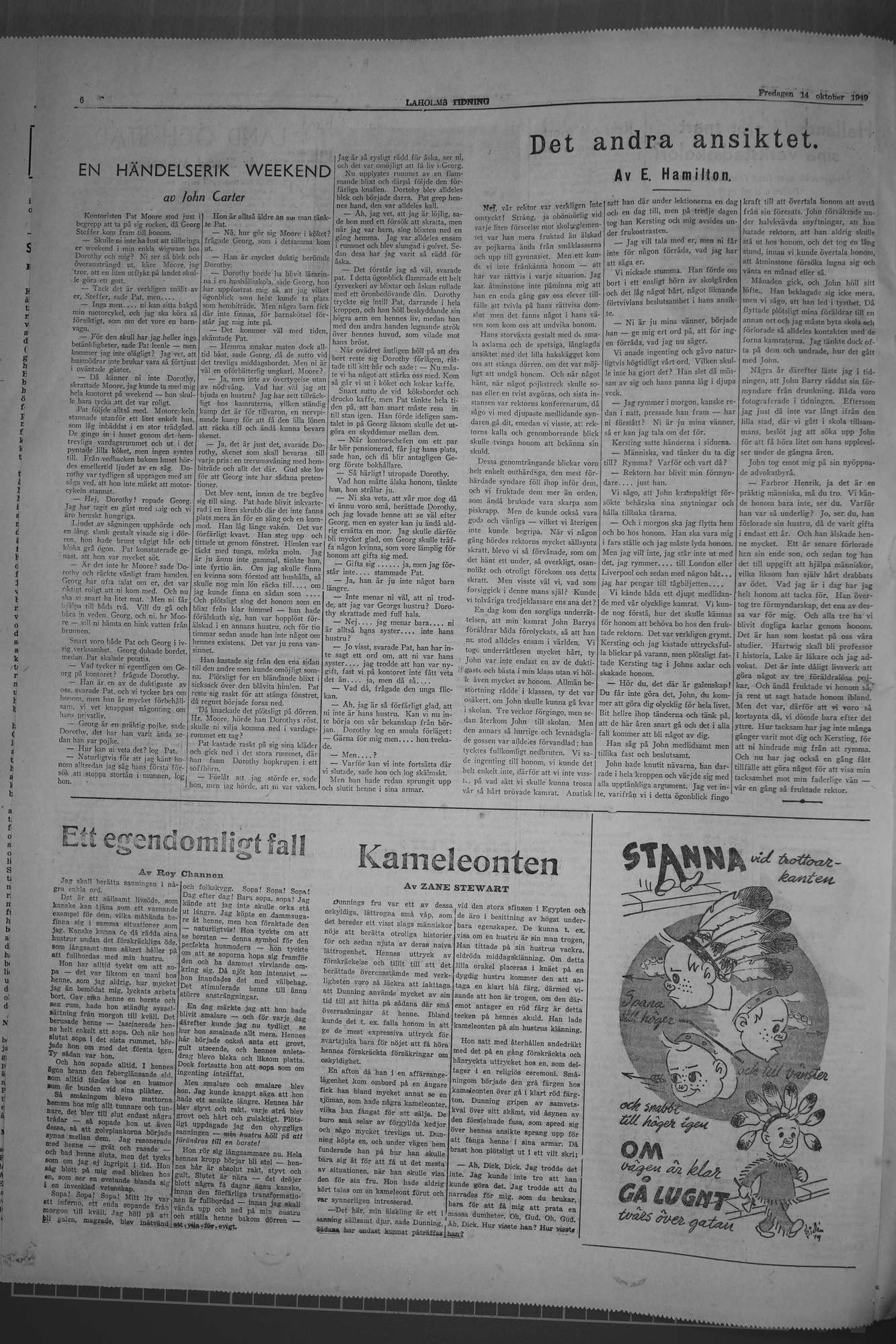 Laholms Tidning Fredag 14 oktober 1949, sida 6