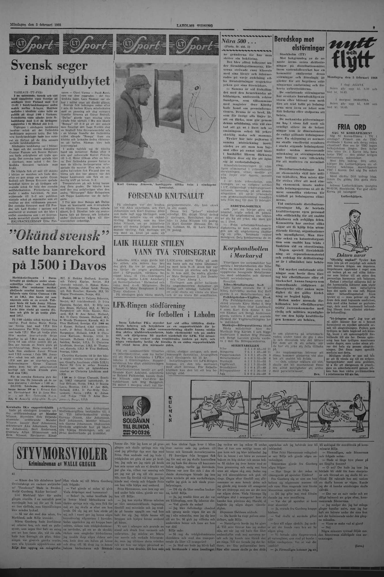 Laholms Tidning Måndag 5 februari 1968, sida 7