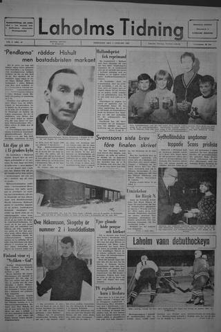 Förstasidan, Fredag 5 januari 1968