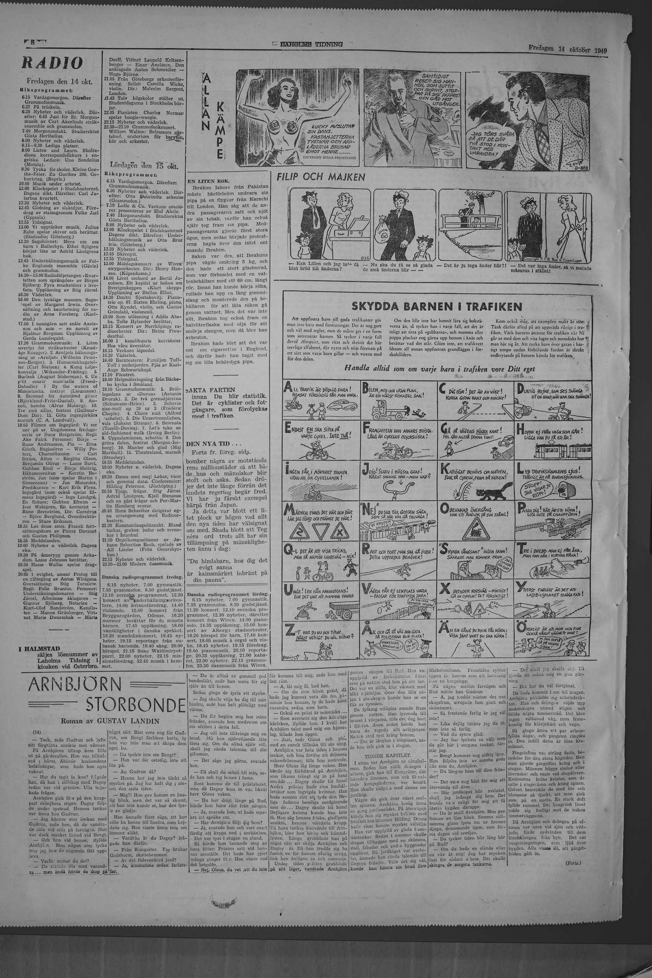 Laholms Tidning Fredag 14 oktober 1949, sida 8