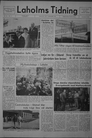 Förstasidan, Torsdag 5 september 1968