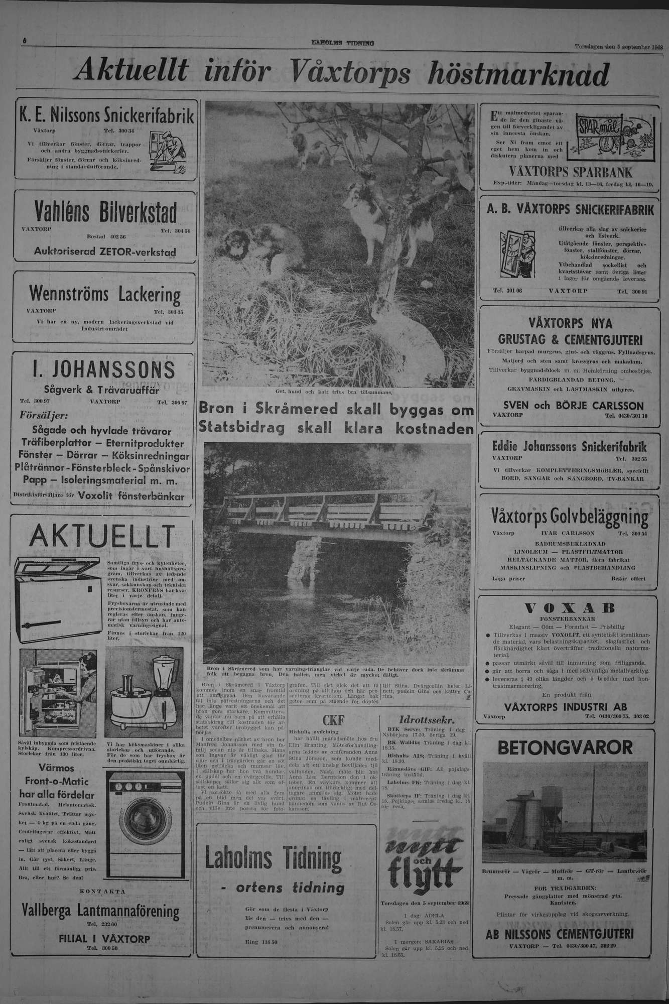Laholms Tidning Torsdag 5 september 1968, sida 6