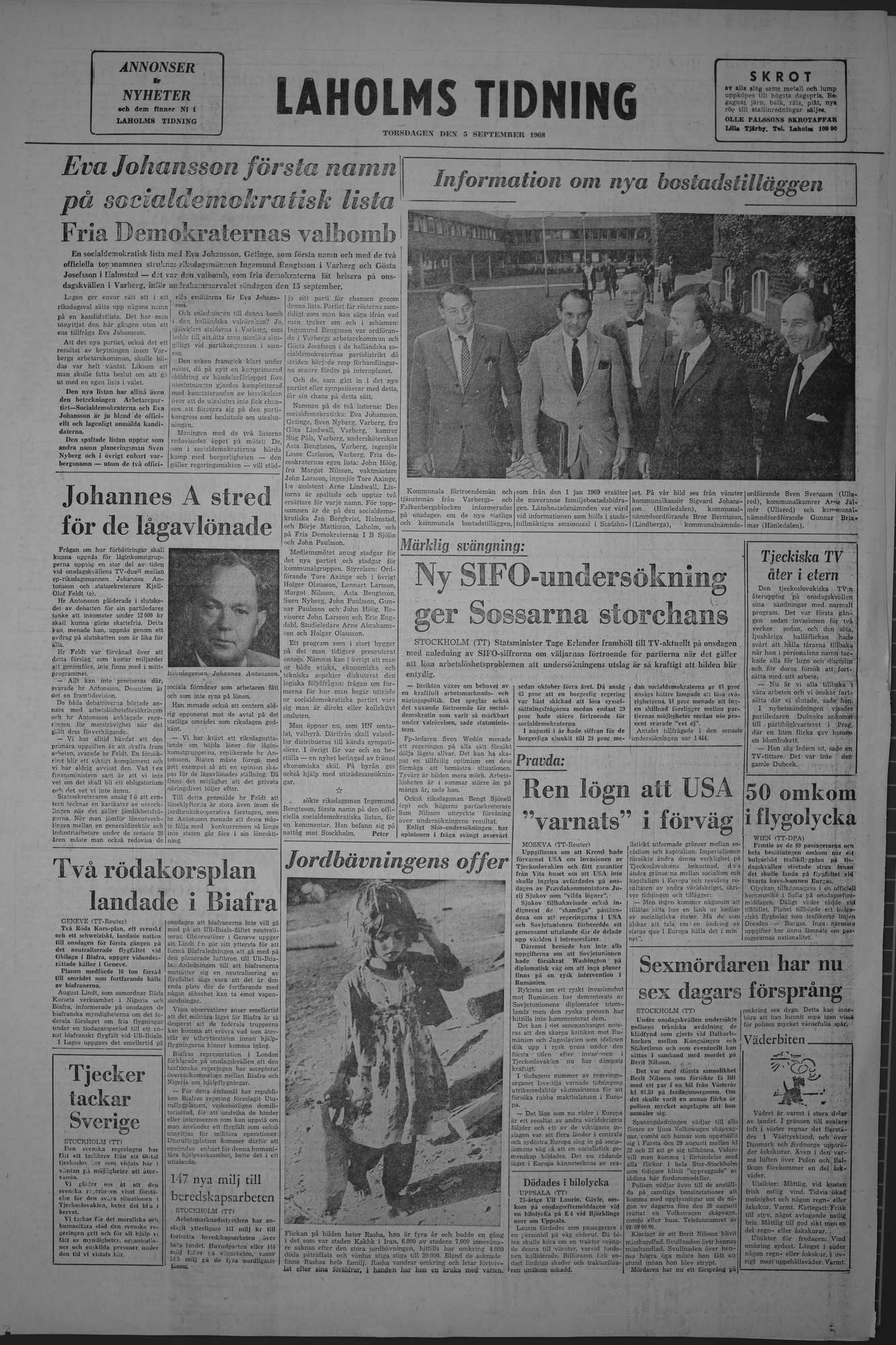 Laholms Tidning Torsdag 5 september 1968, sida 8