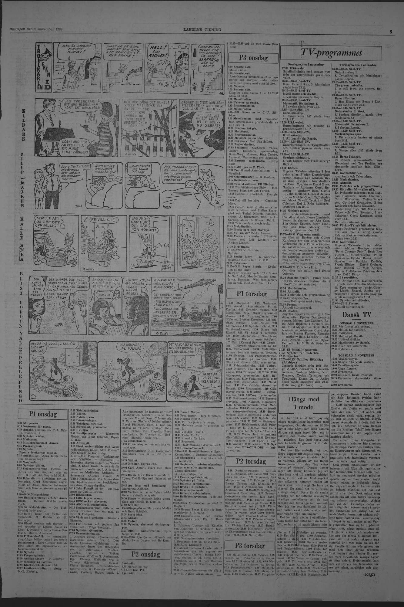 Laholms Tidning Onsdag 6 november 1968, sida 5