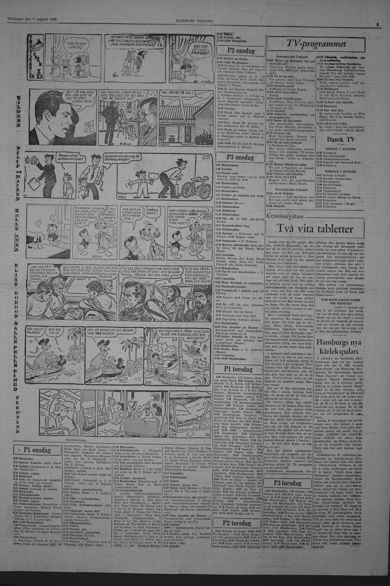 Laholms Tidning Onsdag 7 augusti 1968, sida 5