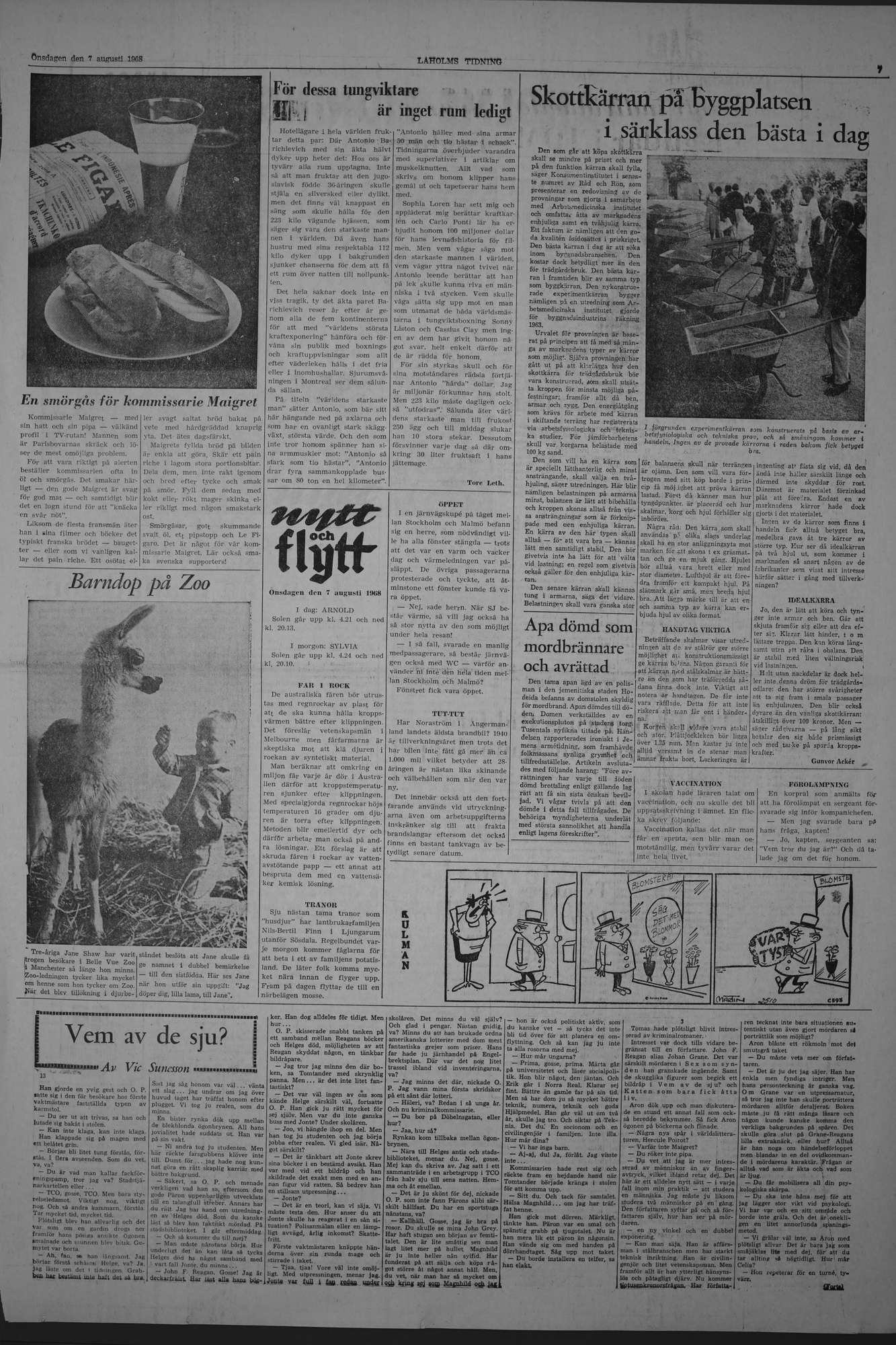 Laholms Tidning Onsdag 7 augusti 1968, sida 7