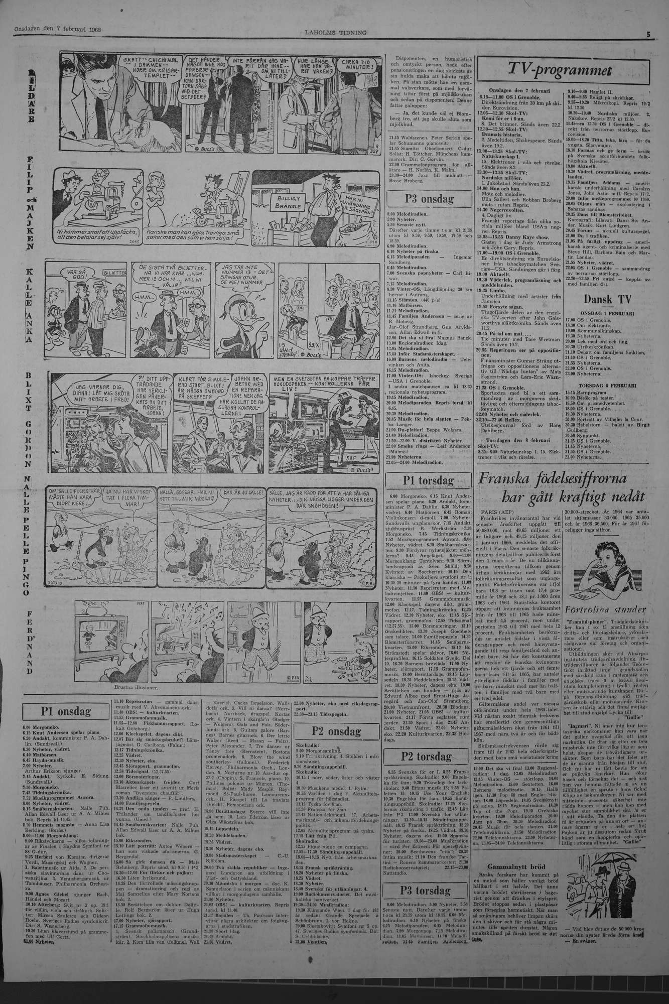Laholms Tidning Onsdag 7 februari 1968, sida 5
