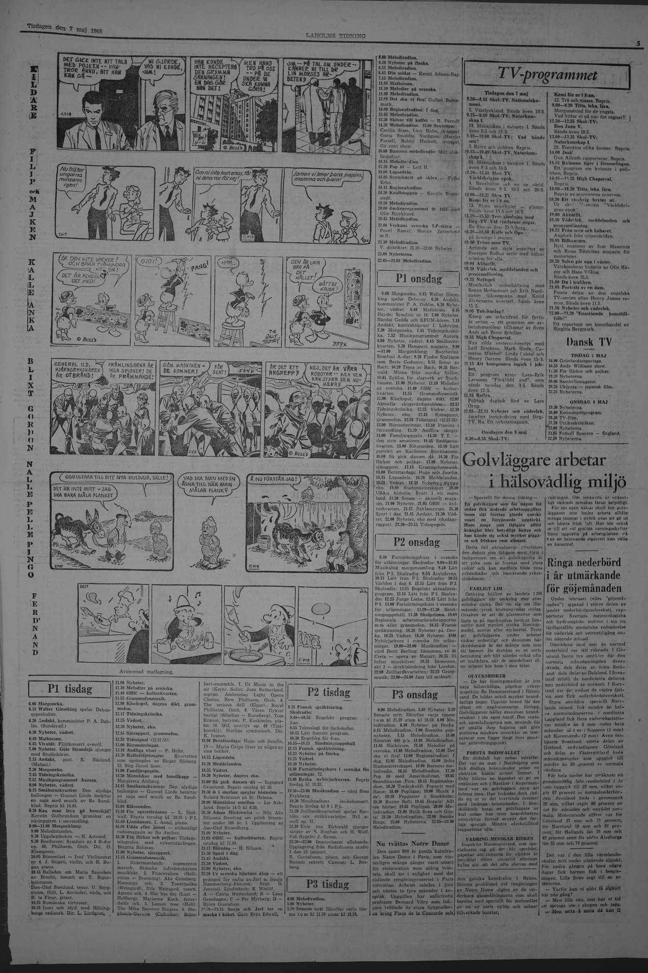 Laholms Tidning Tisdag 7 maj 1968, sida 5