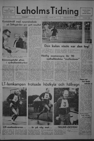 Förstasidan, Måndag 7 oktober 1968