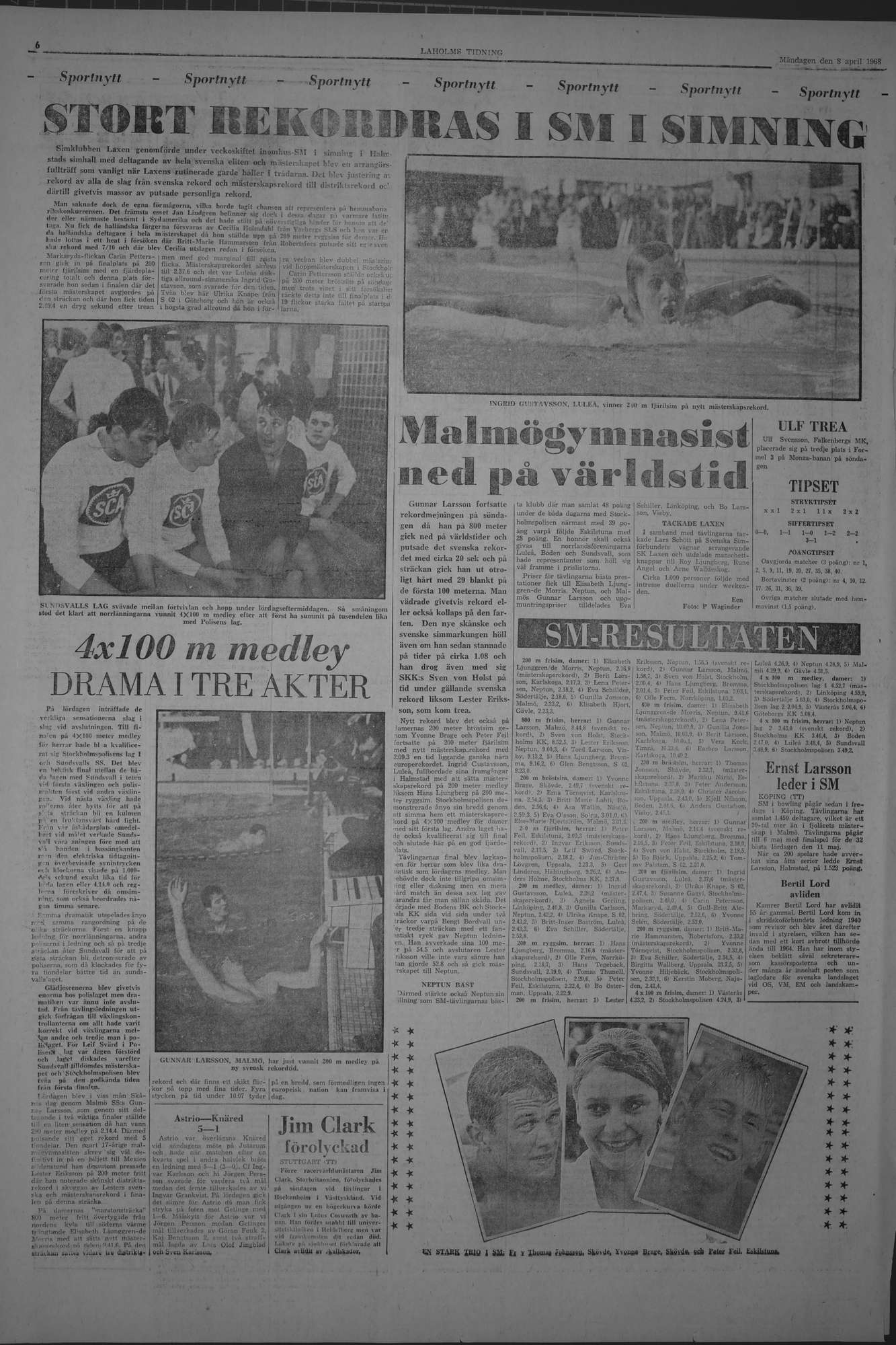 Laholms Tidning Måndag 8 april 1968, sida 6