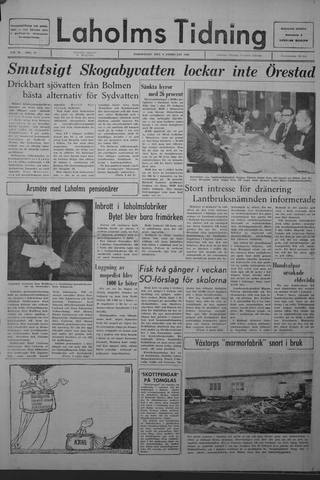 Förstasidan, Torsdag 8 februari 1968