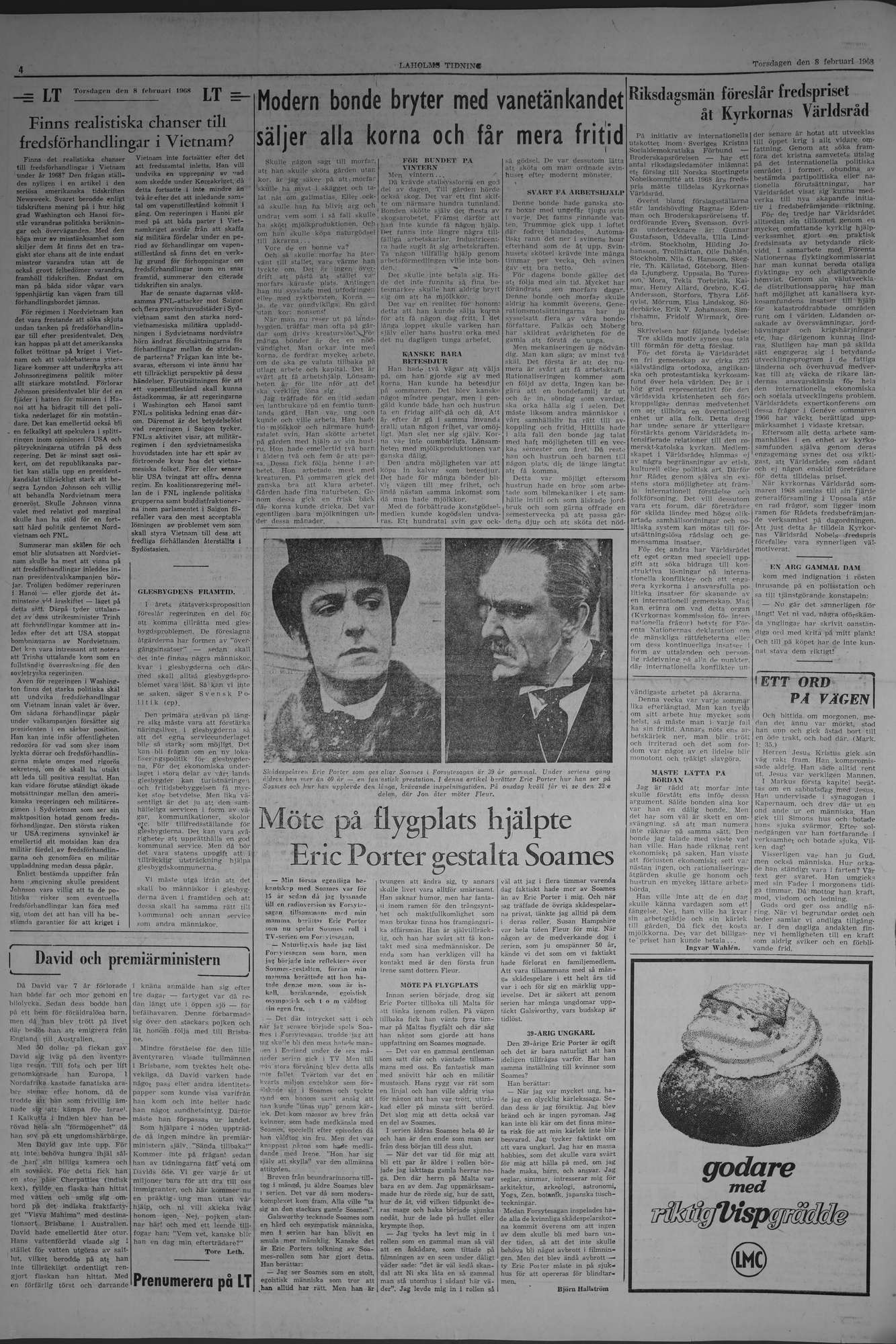 Laholms Tidning Torsdag 8 februari 1968, sida 4