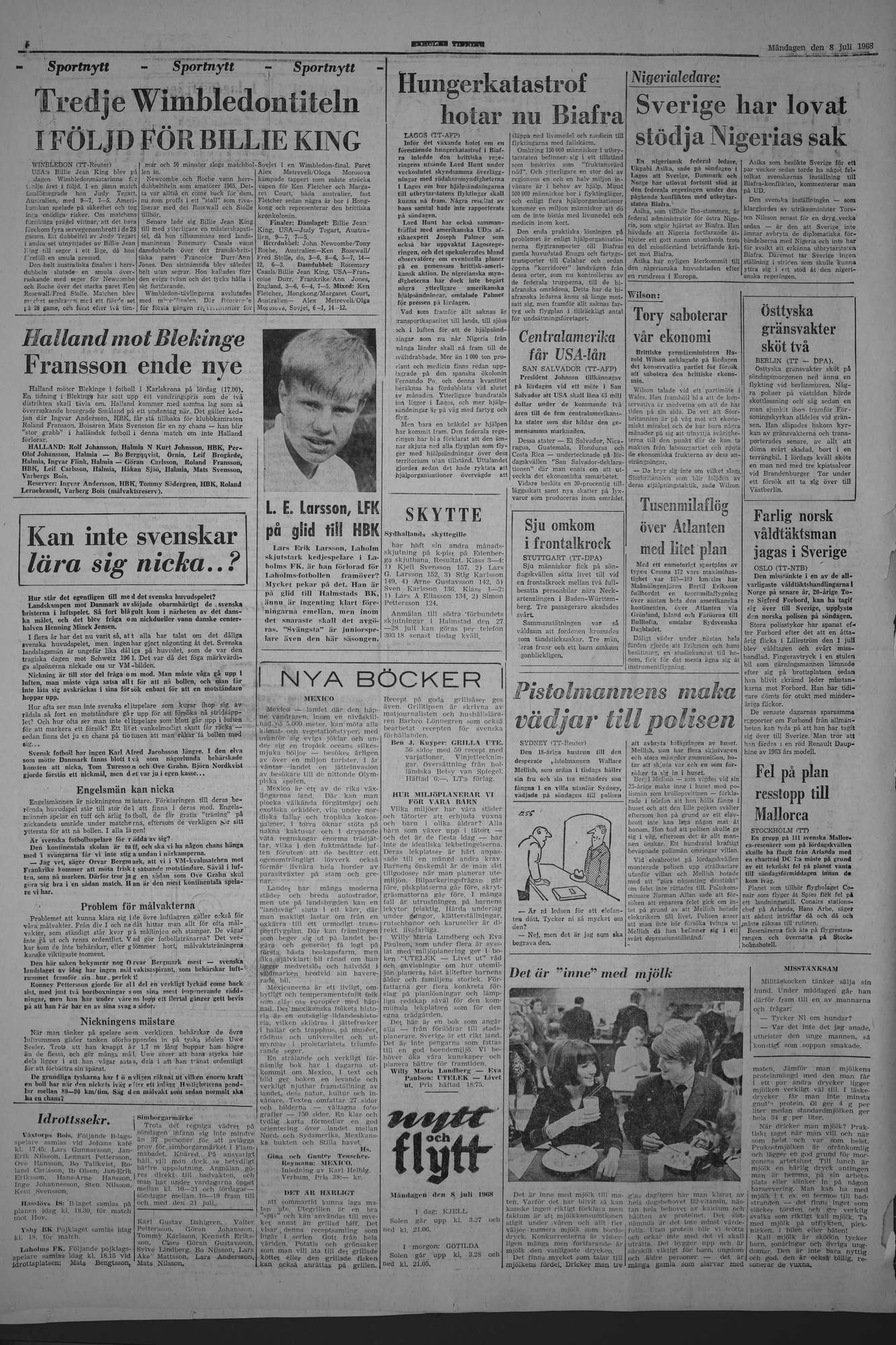 Laholms Tidning Måndag 8 juli 1968, sida 6