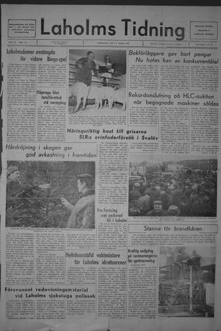 Förstasidan, Fredag 8 mars 1968