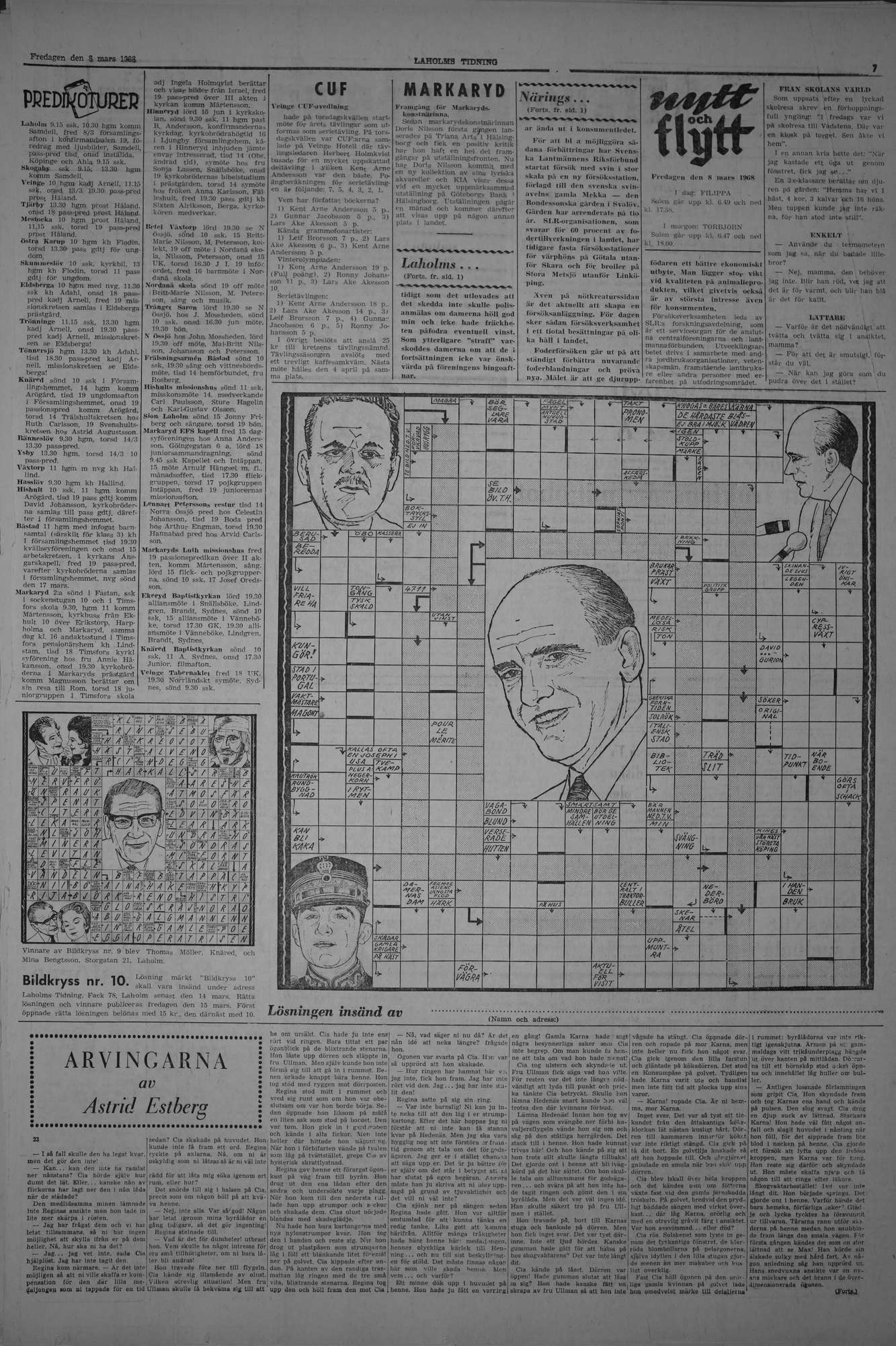 Laholms Tidning Fredag 8 mars 1968, sida 7