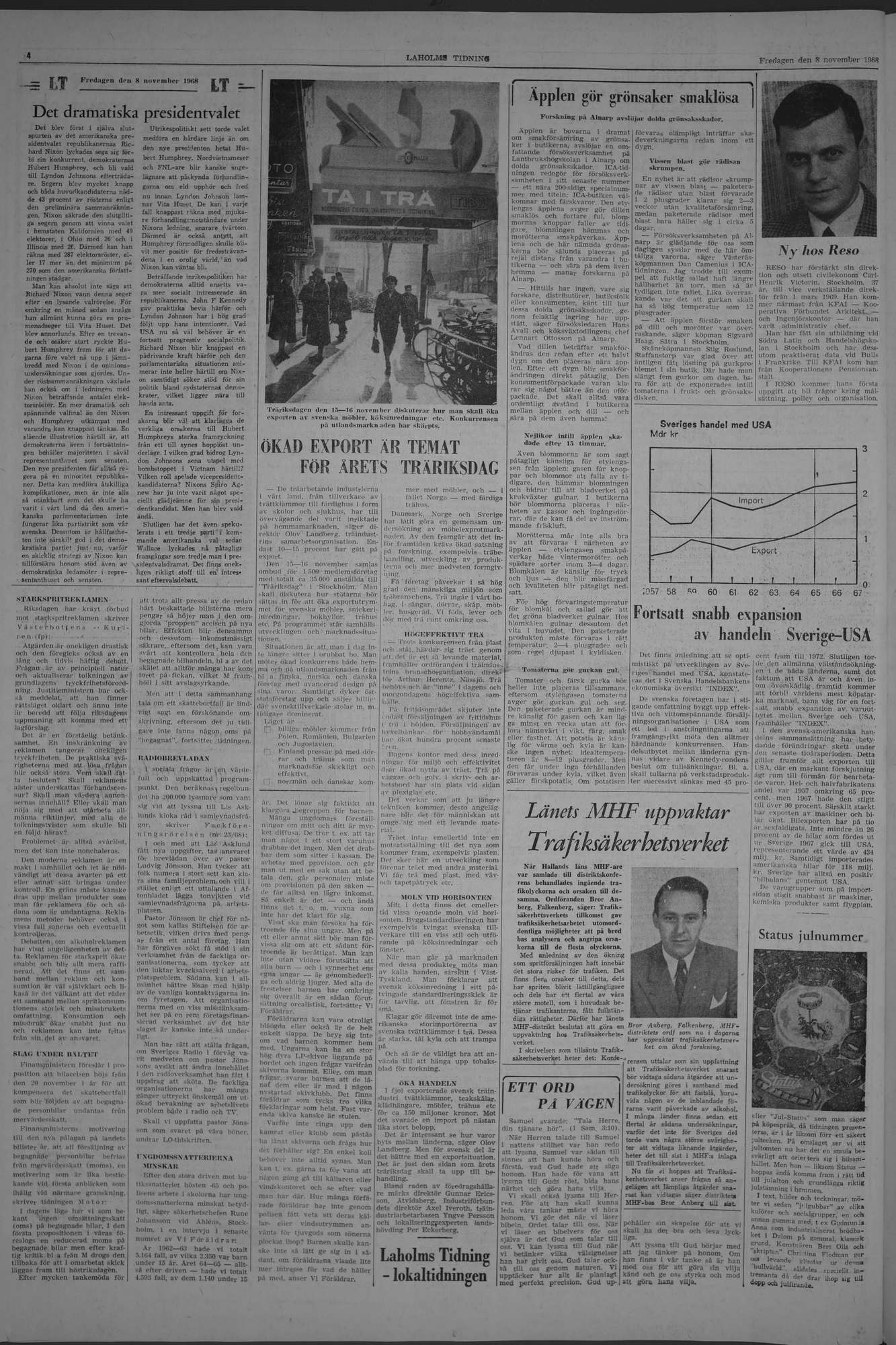 Laholms Tidning Fredag 8 november 1968, sida 4
