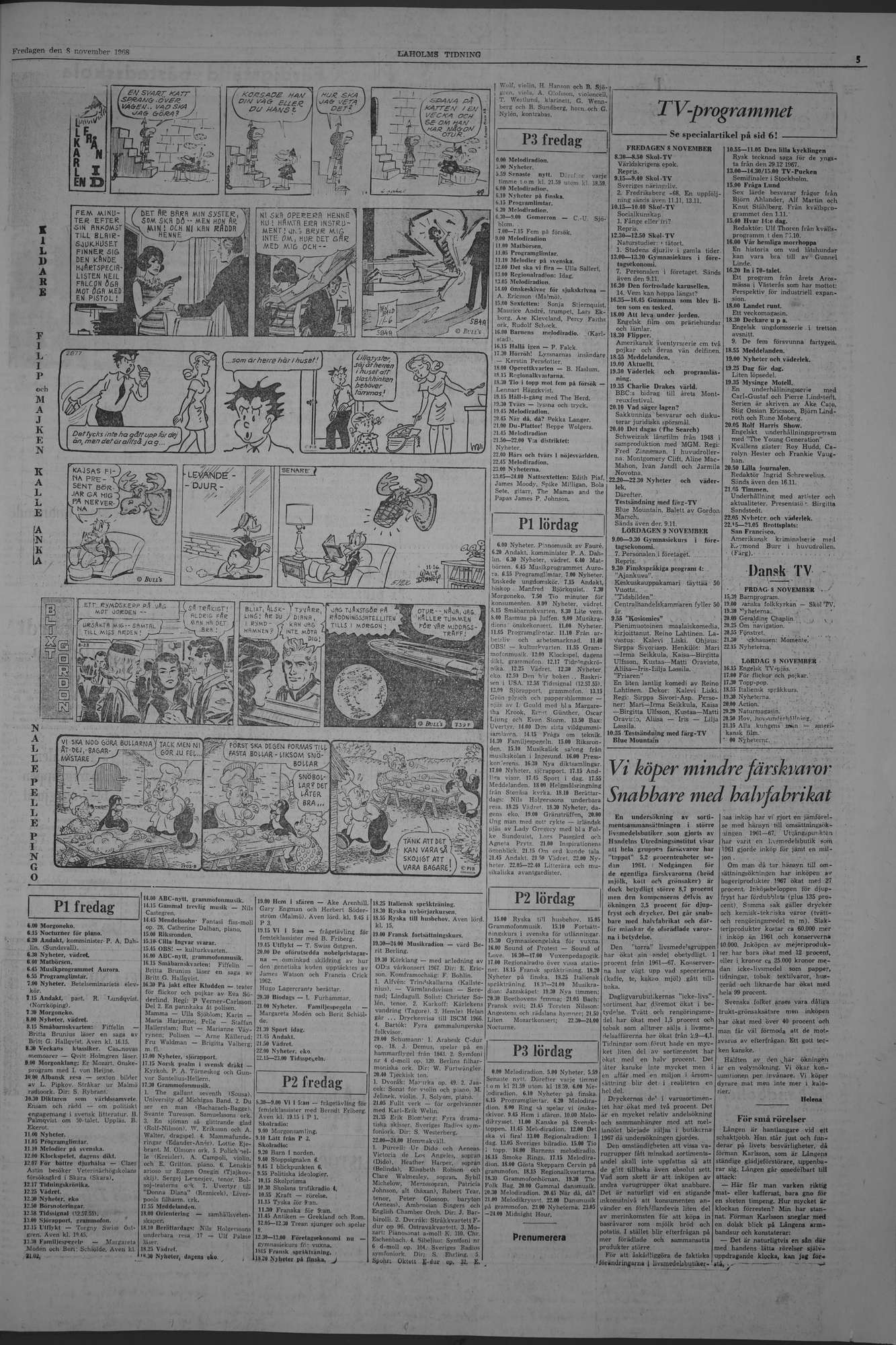 Laholms Tidning Fredag 8 november 1968, sida 5