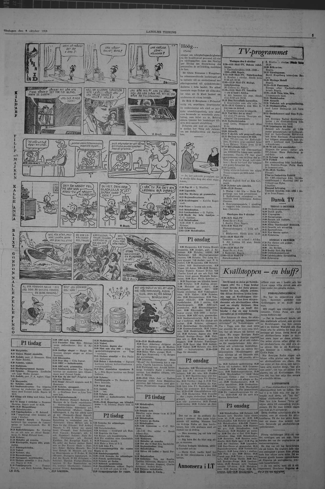 Laholms Tidning Tisdag 8 oktober 1968, sida 5