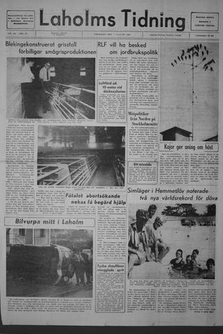 Förstasidan, Fredag 9 augusti 1968