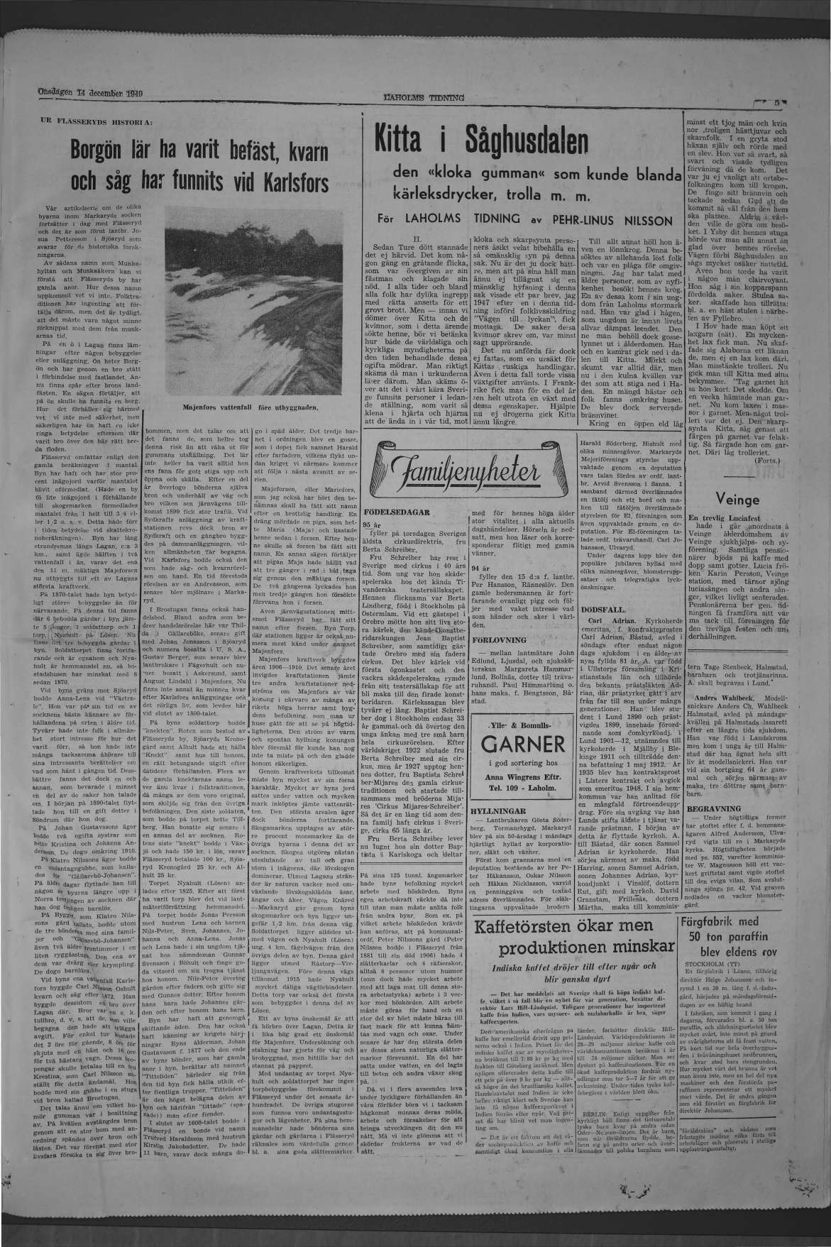 Laholms Tidning Onsdag 14 december 1949, sida 5