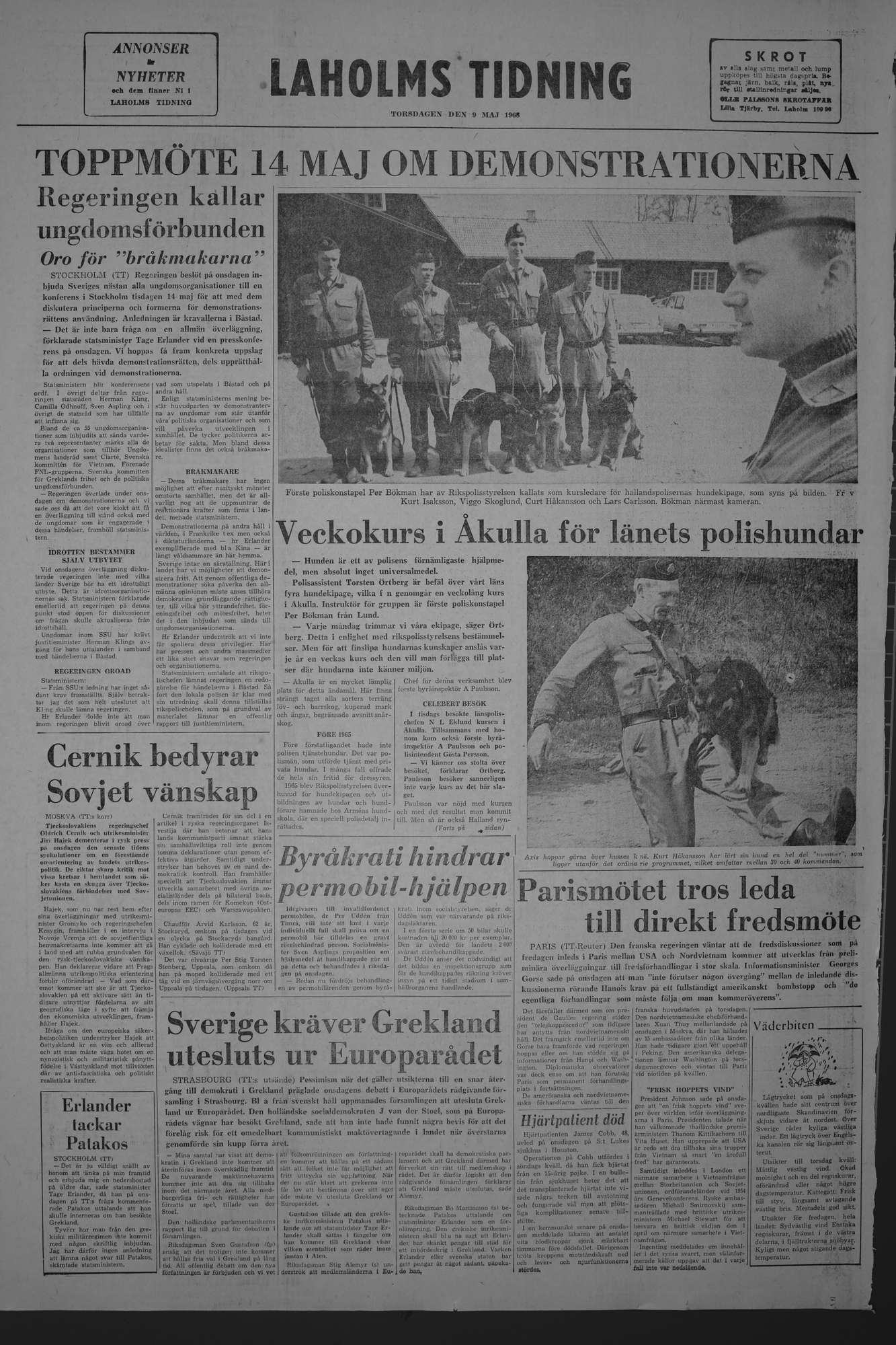 Laholms Tidning Torsdag 9 maj 1968, sida 8