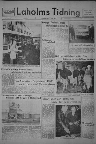 Förstasidan, Lördag 9 mars 1968