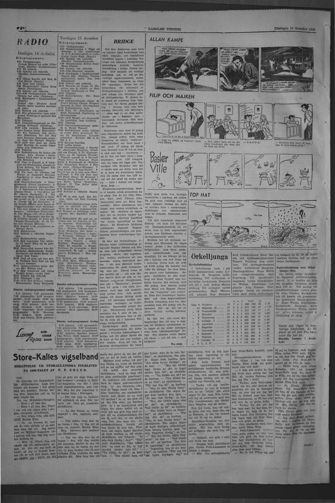 Laholms Tidning Onsdag 14 december 1949, sida 8