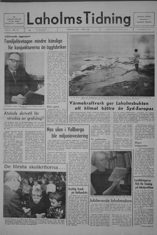 Förstasidan, Tisdag 1 april 1969