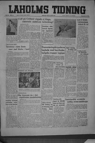 Förstasidan, Tisdag 14 juni 1949