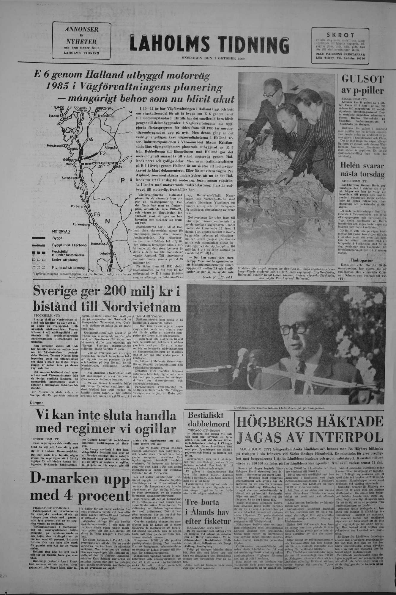 Laholms Tidning Onsdag 1 oktober 1969, sida 8