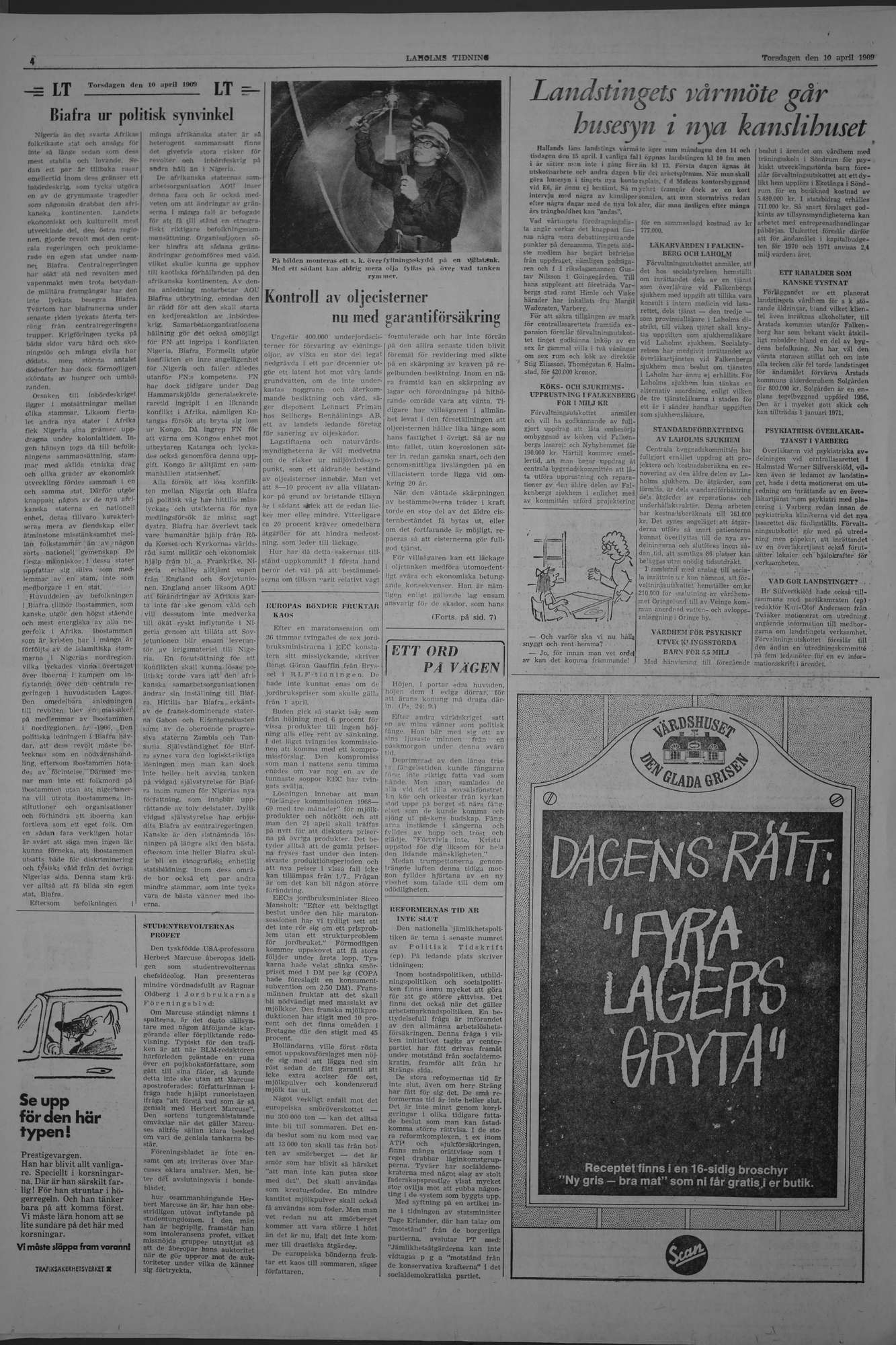 Laholms Tidning Torsdag 10 april 1969, sida 4