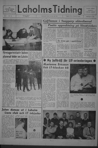 Förstasidan, Fredag 10 januari 1969