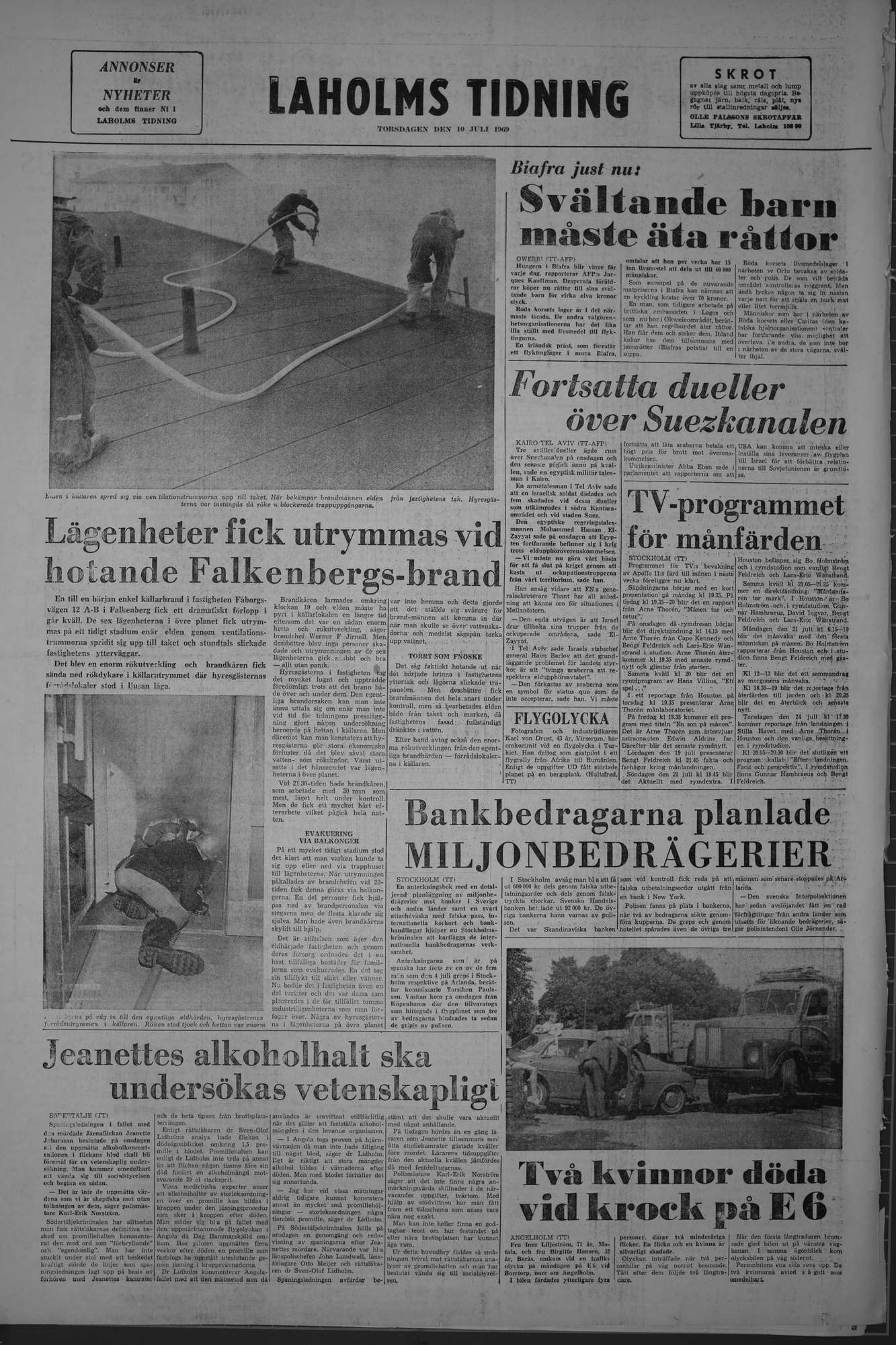 Laholms Tidning Torsdag 10 juli 1969, sida 8