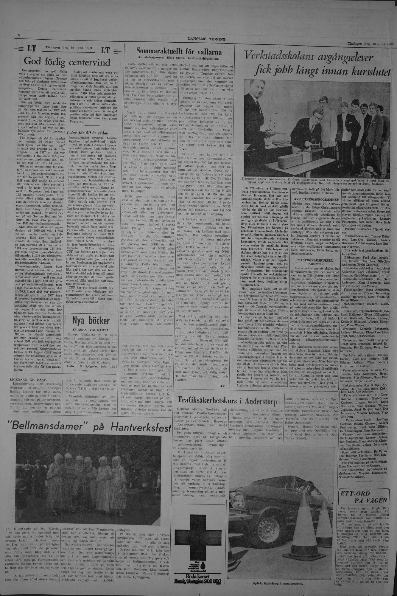 Laholms Tidning Tisdag 10 juni 1969, sida 4