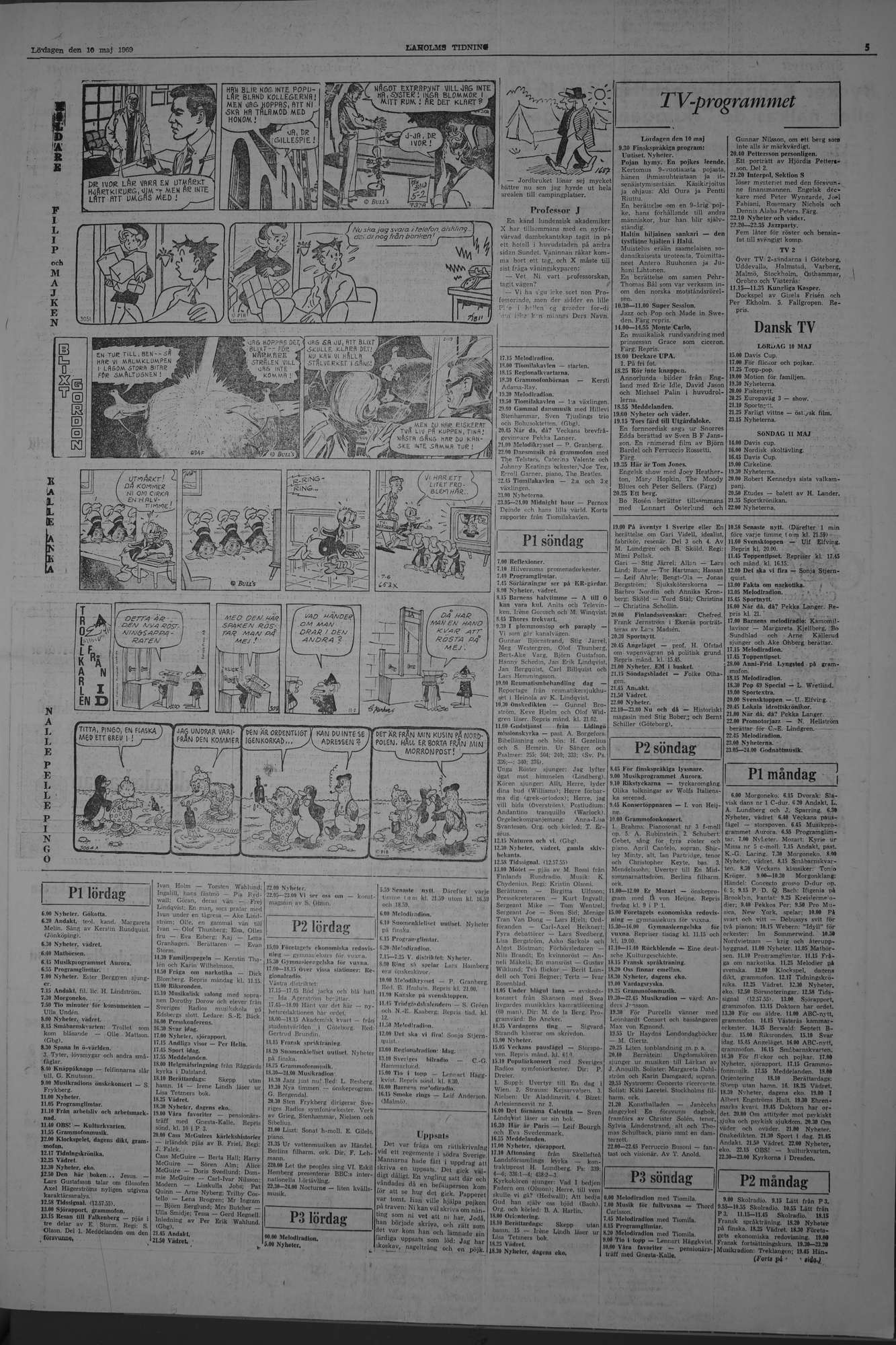 Laholms Tidning Lördag 10 maj 1969, sida 5