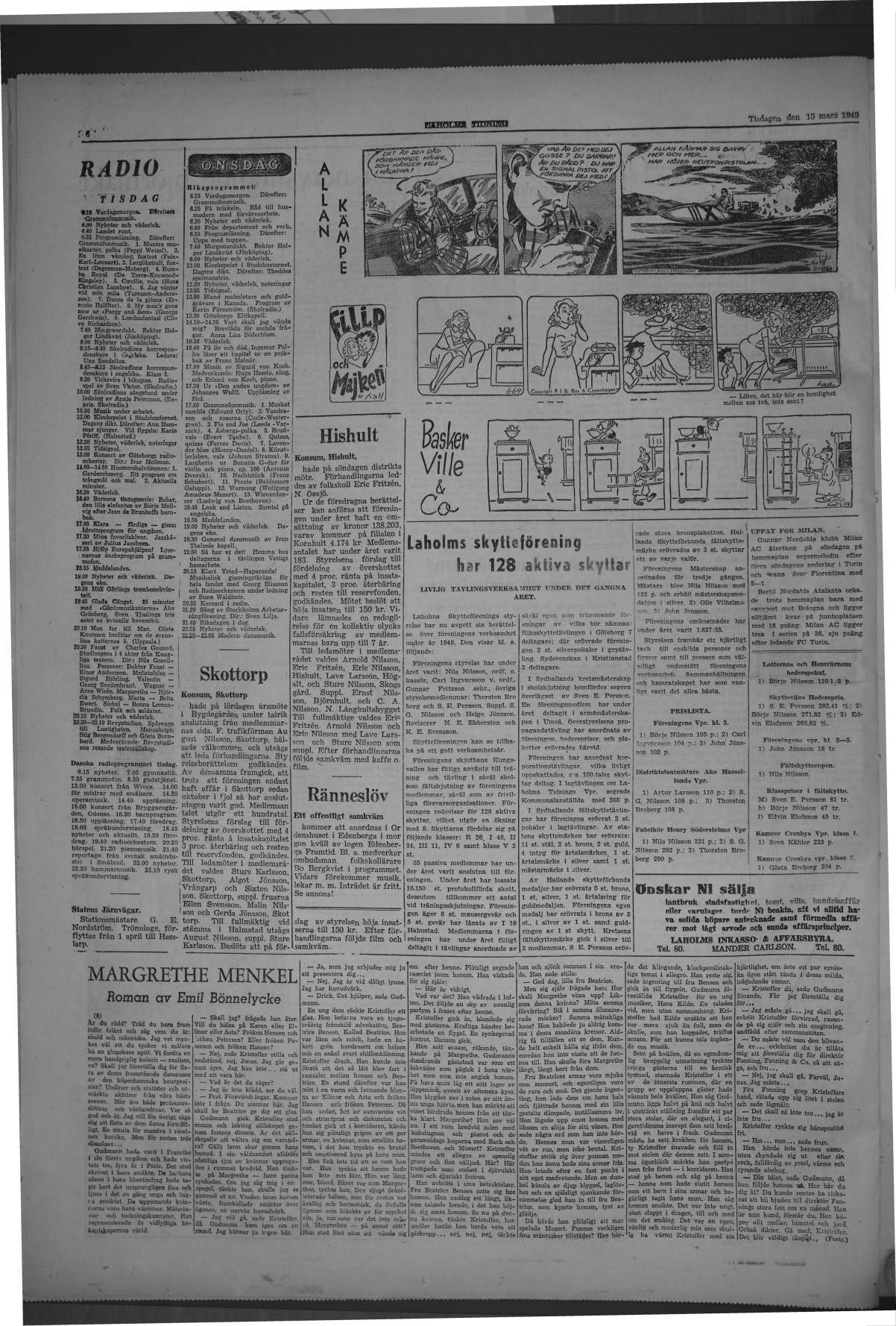Laholms Tidning Tisdag 15 mars 1949, sida 6