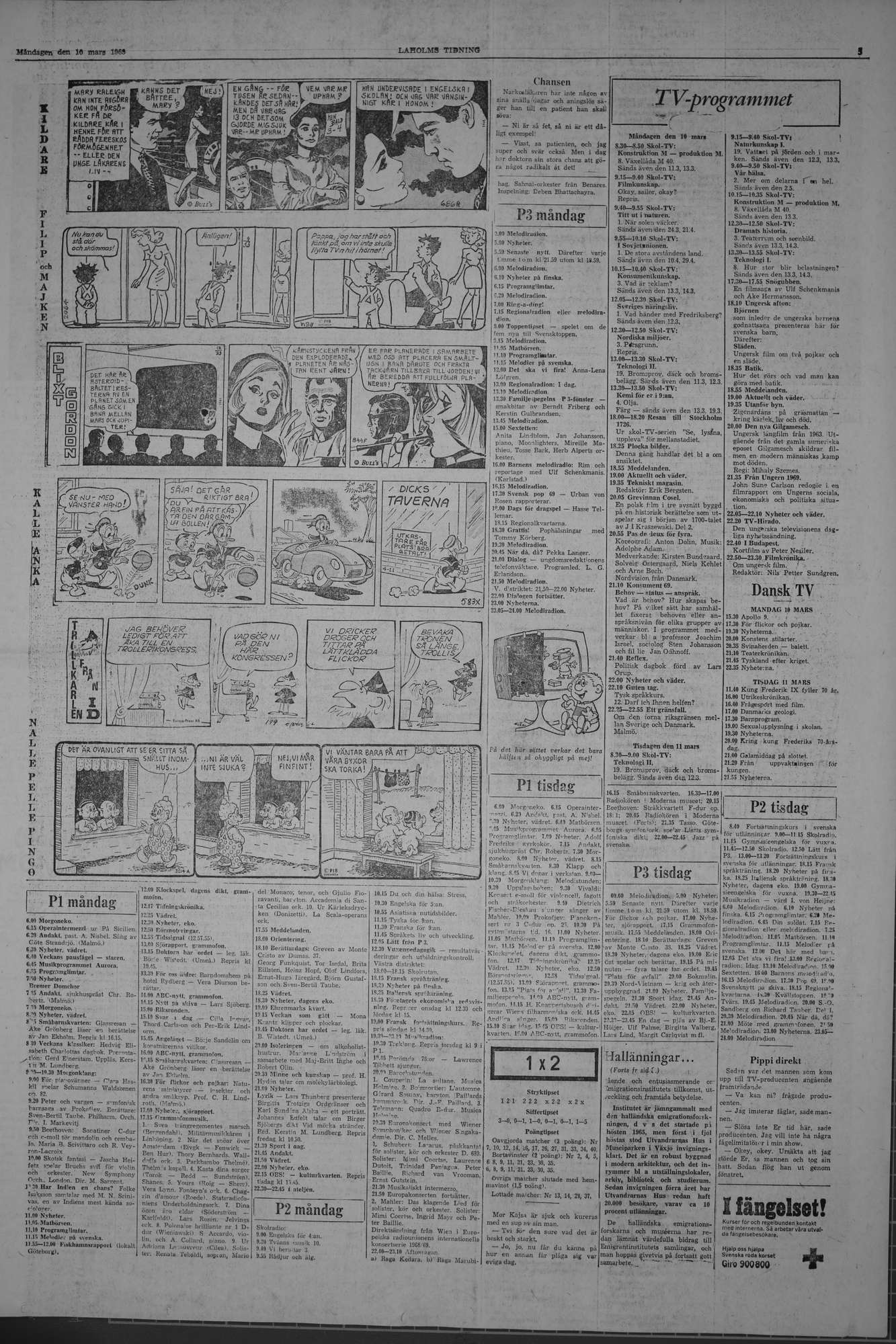 Laholms Tidning Måndag 10 mars 1969, sida 5