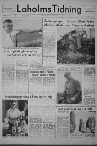 Förstasidan, Fredag 10 oktober 1969
