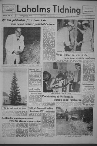 Förstasidan, Torsdag 2 december 1965