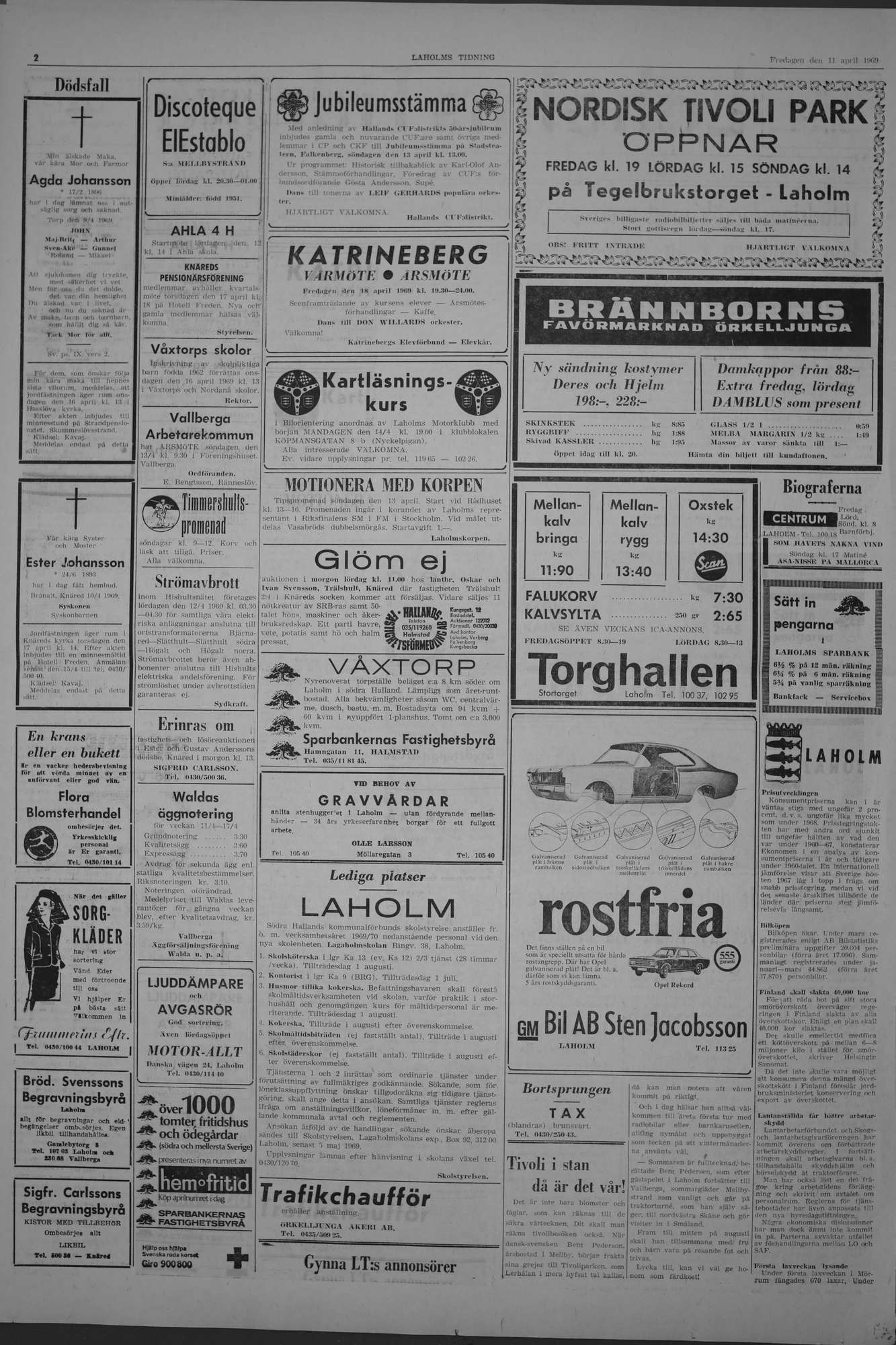 Laholms Tidning Fredag 11 april 1969, sida 2
