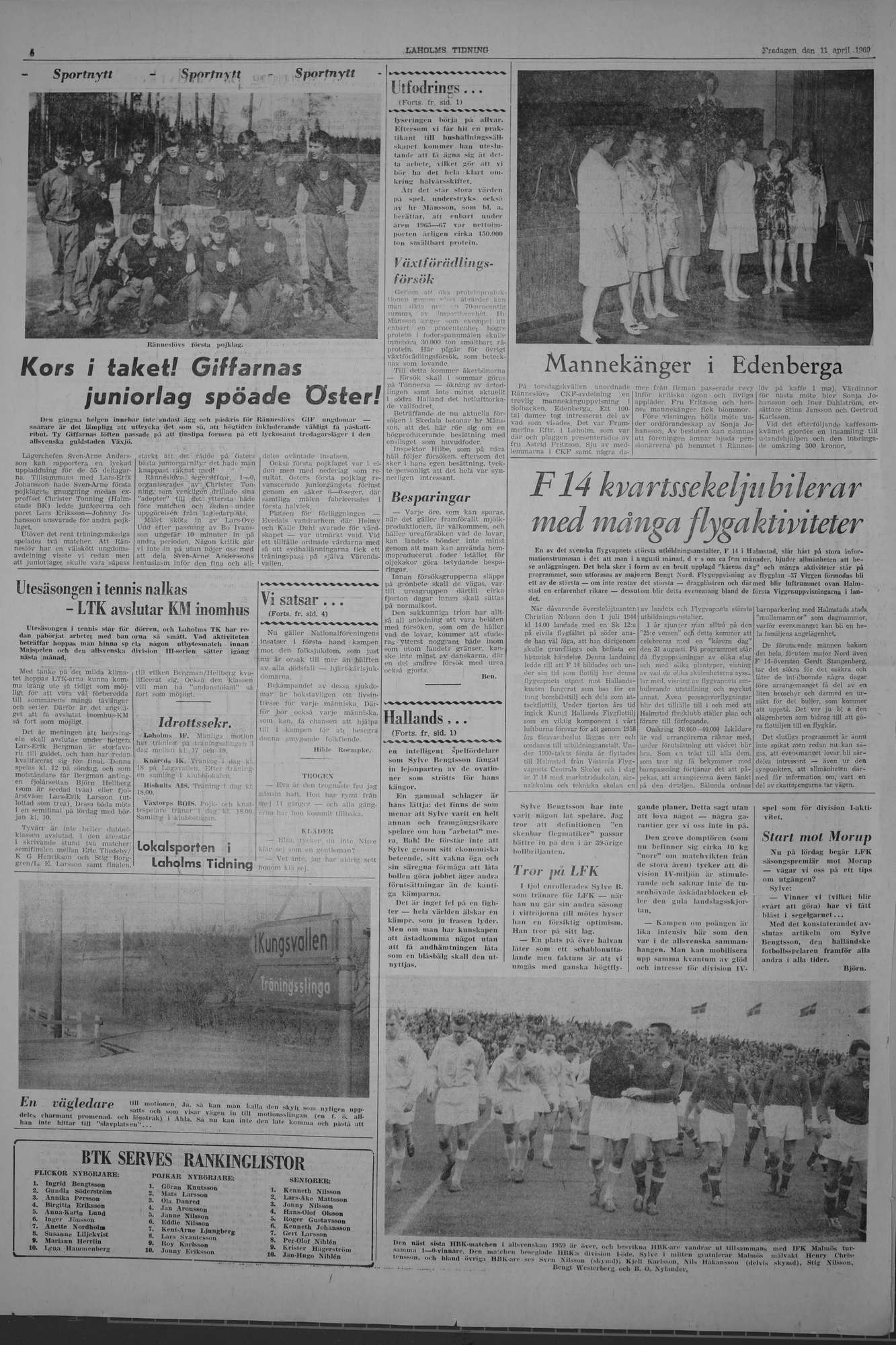 Laholms Tidning Fredag 11 april 1969, sida 6
